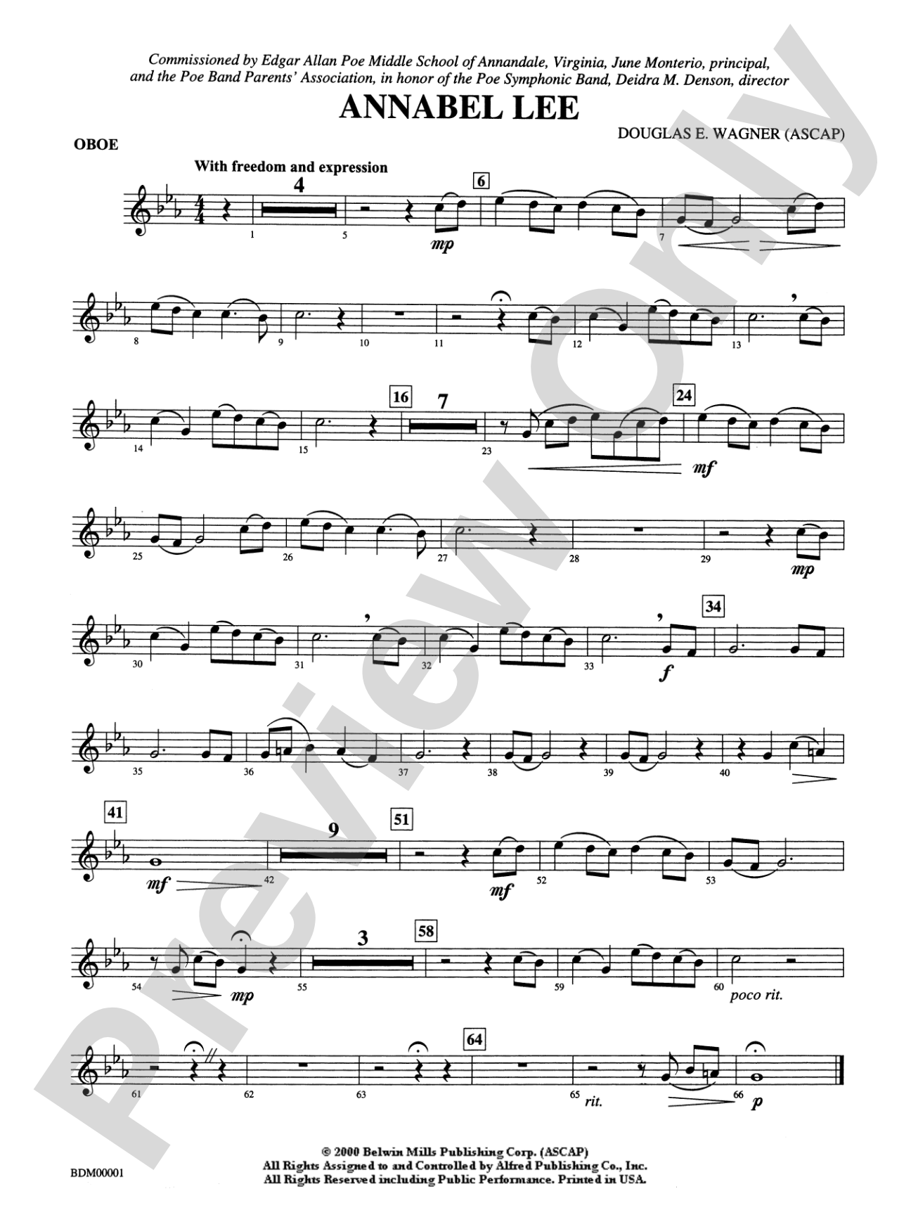 Annabel Lee: Oboe
