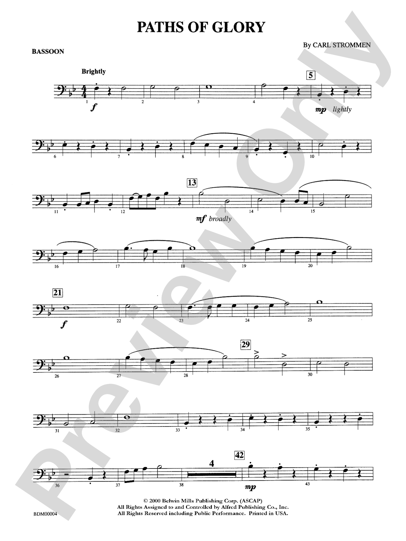 Paths of Glory: Bassoon