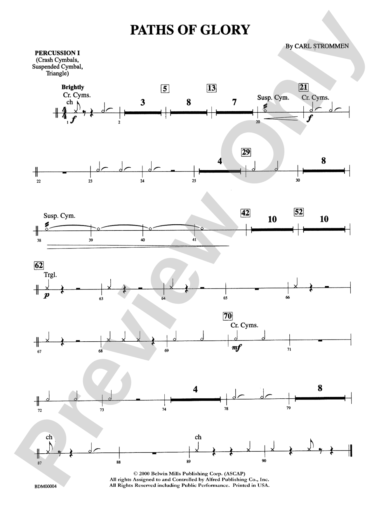 Paths of Glory: 1st Percussion