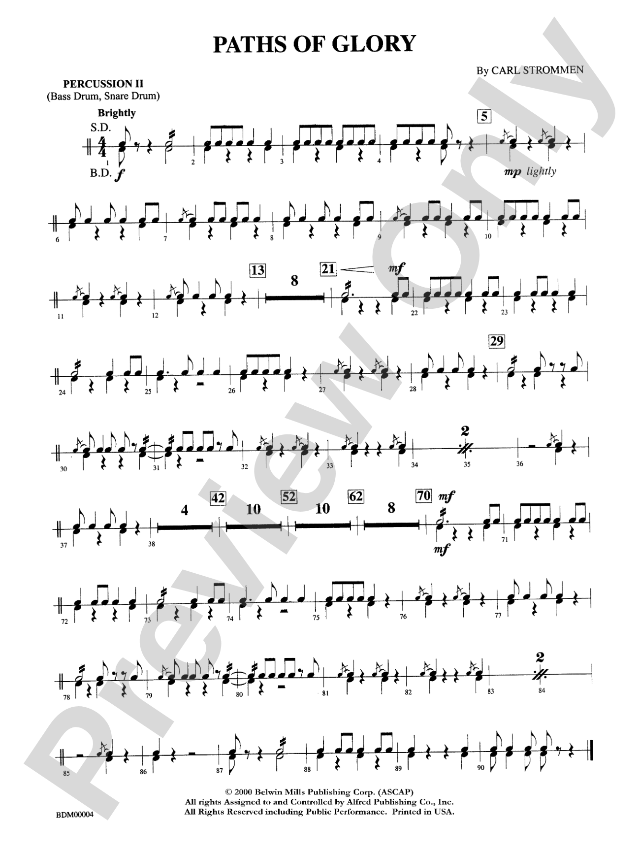 Paths of Glory: 2nd Percussion