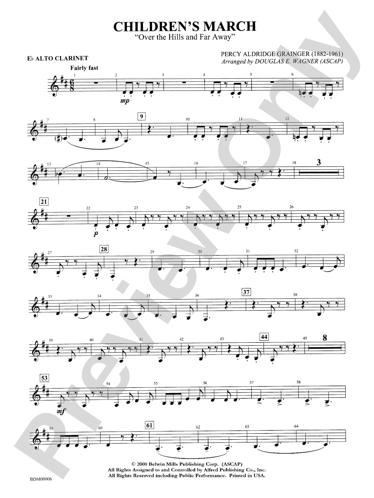 Children's March: E-flat Alto Clarinet
