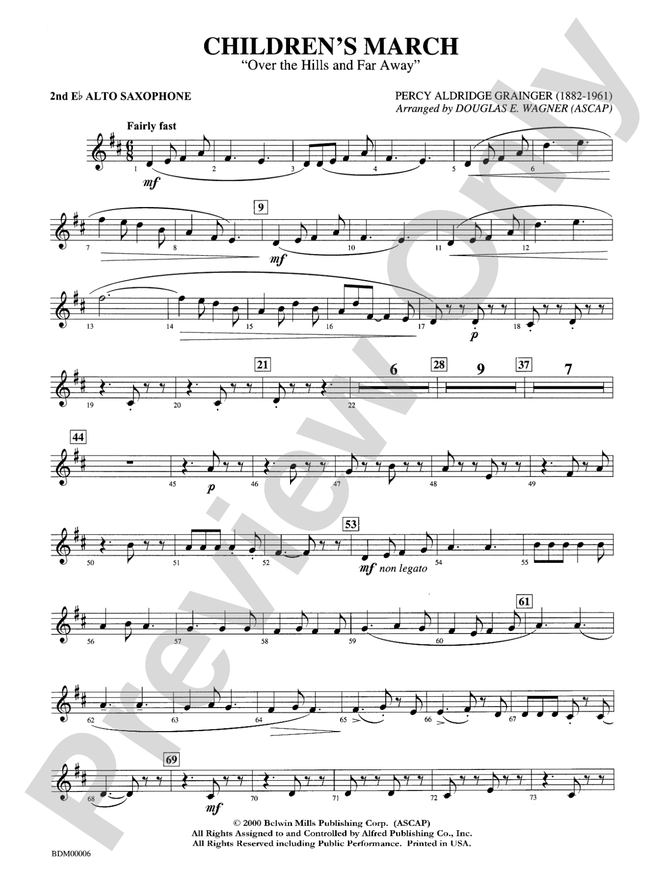 Children's March: 2nd E-flat Alto Saxophone