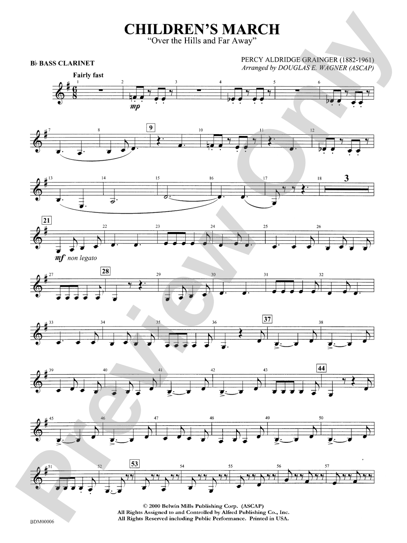 Children's March: B-flat Bass Clarinet