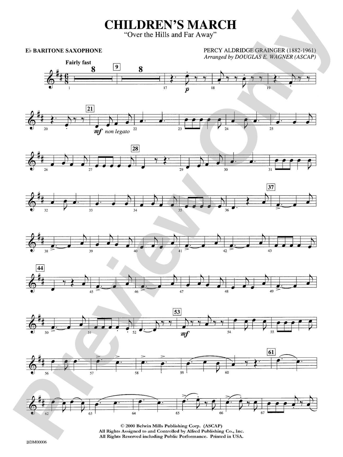 Children's March: E-flat Baritone Saxophone