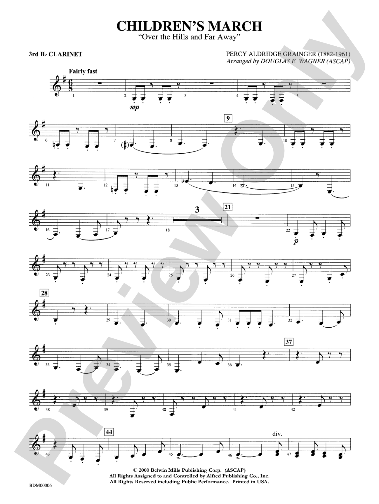 Children's March: 3rd B-flat Clarinet