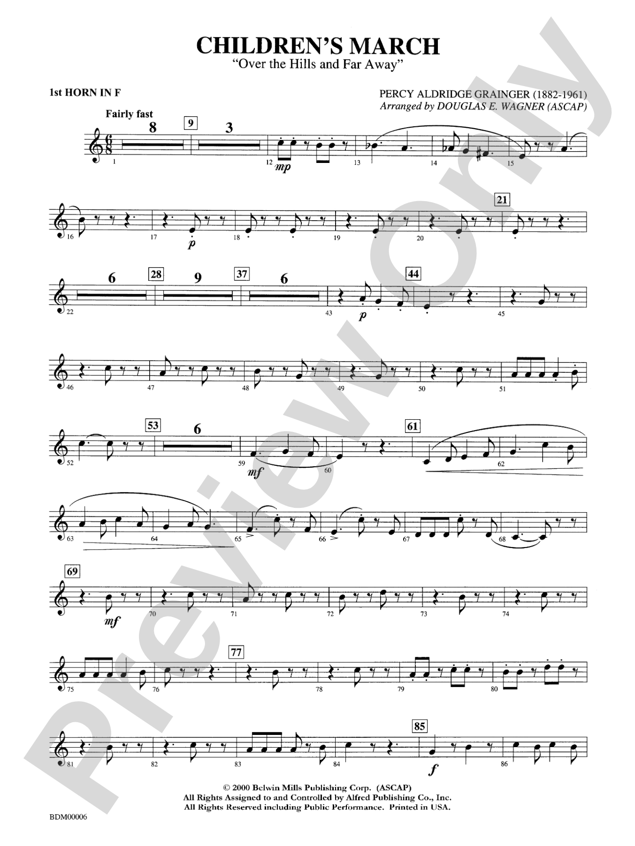 Children's March: 1st F Horn