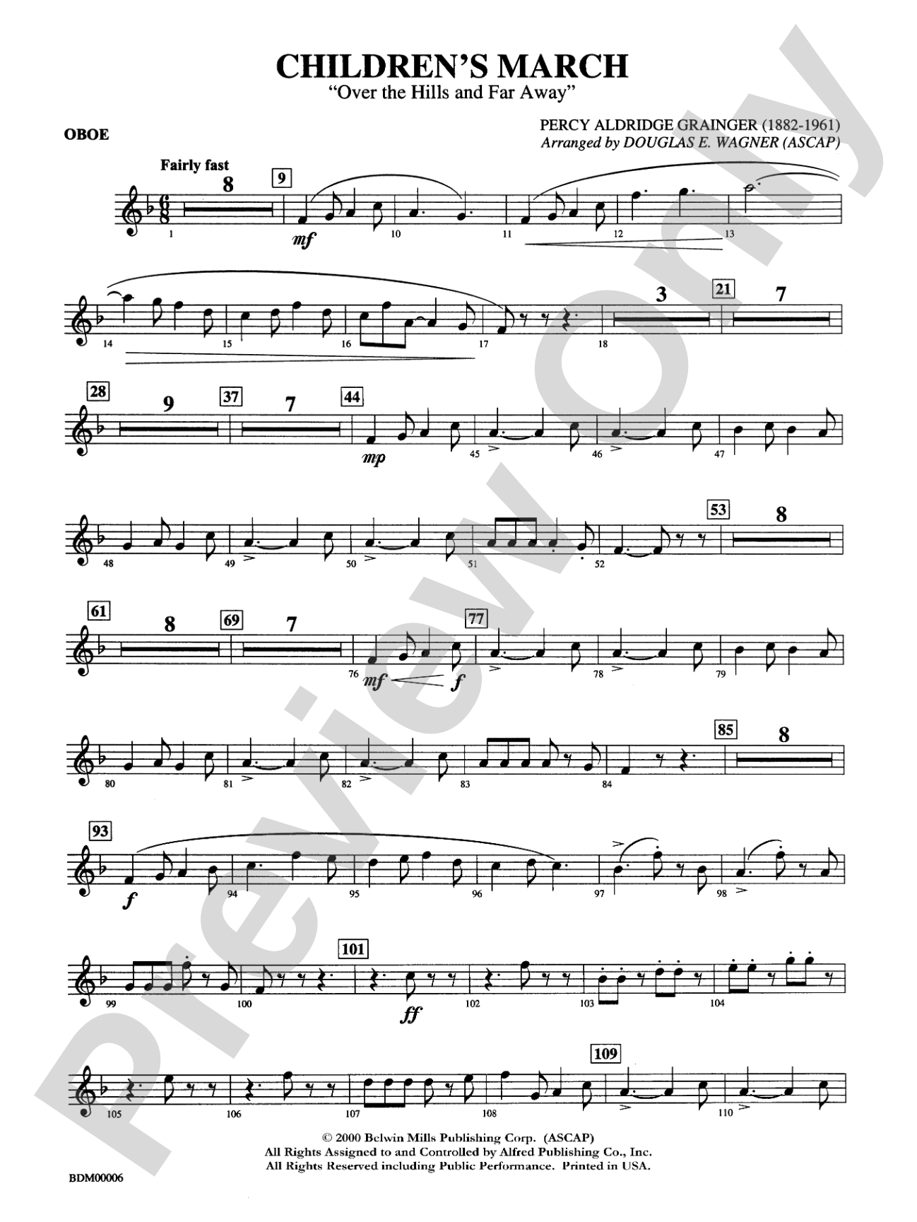 Children's March: Oboe