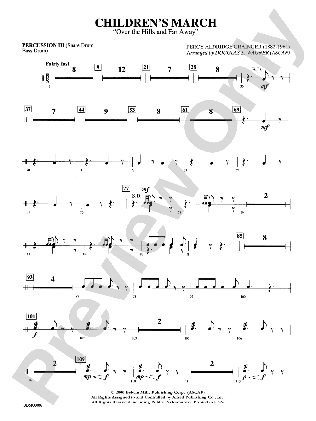 Children's March: 3rd Percussion