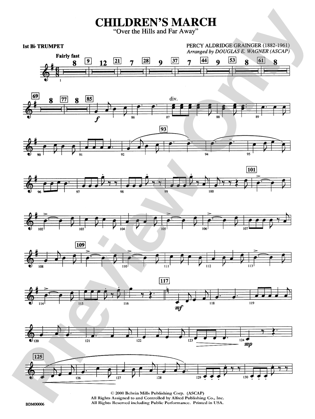 Children's March: 1st B-flat Trumpet