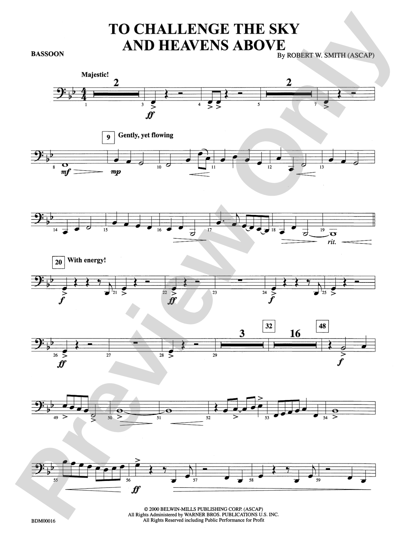 To Challenge the Sky and Heavens Above: Bassoon