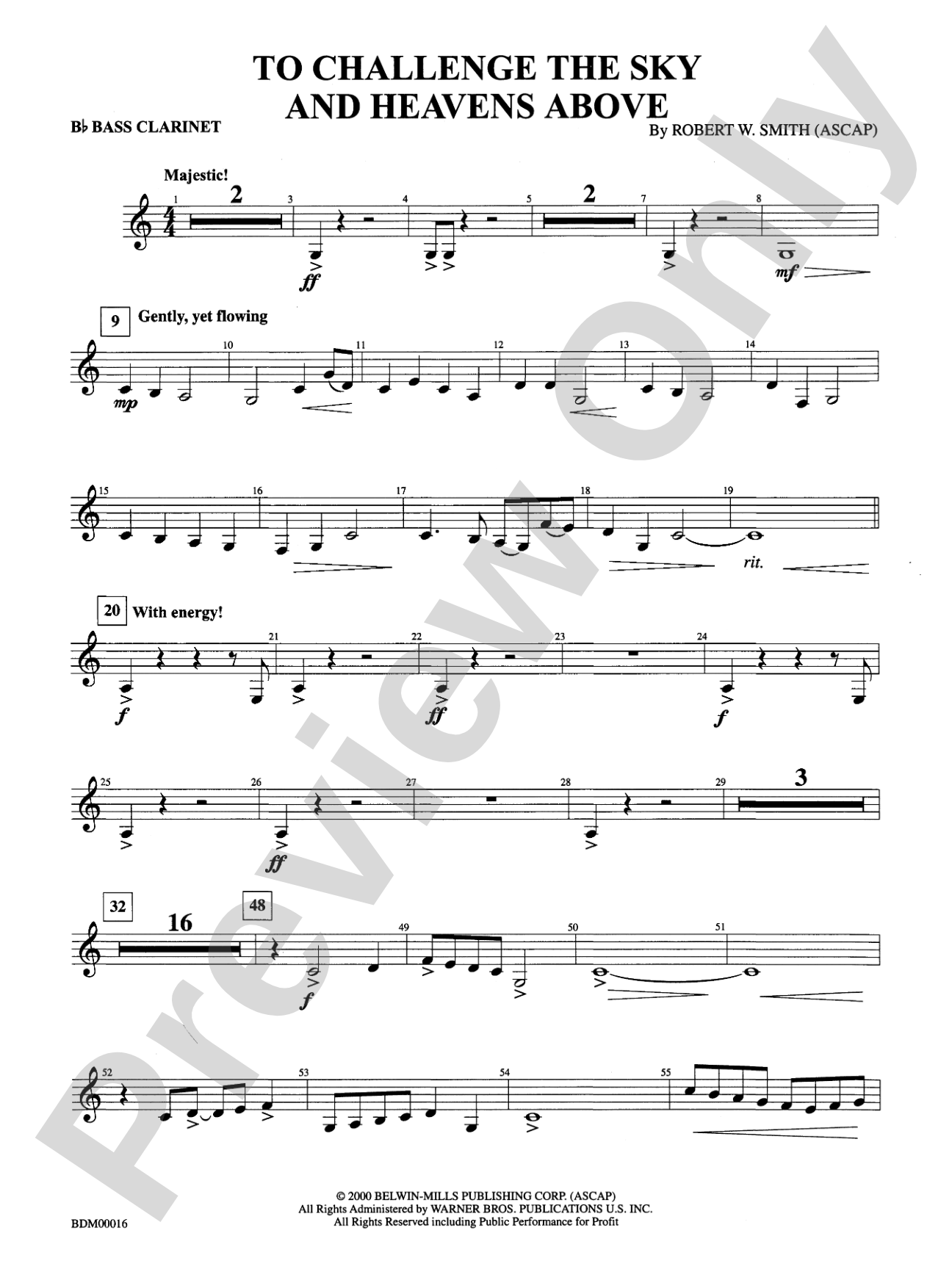 To Challenge the Sky and Heavens Above: B-flat Bass Clarinet