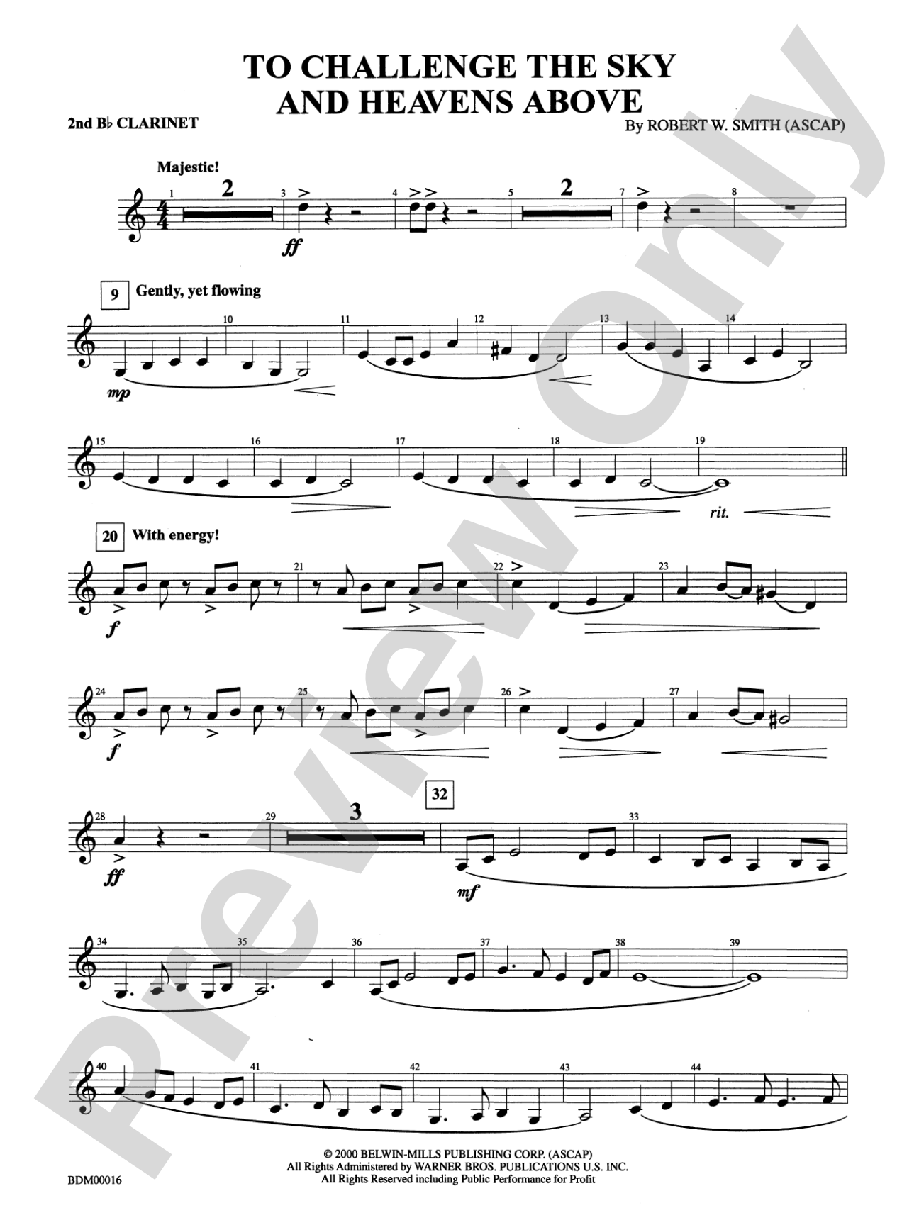 To Challenge the Sky and Heavens Above: 2nd B-flat Clarinet
