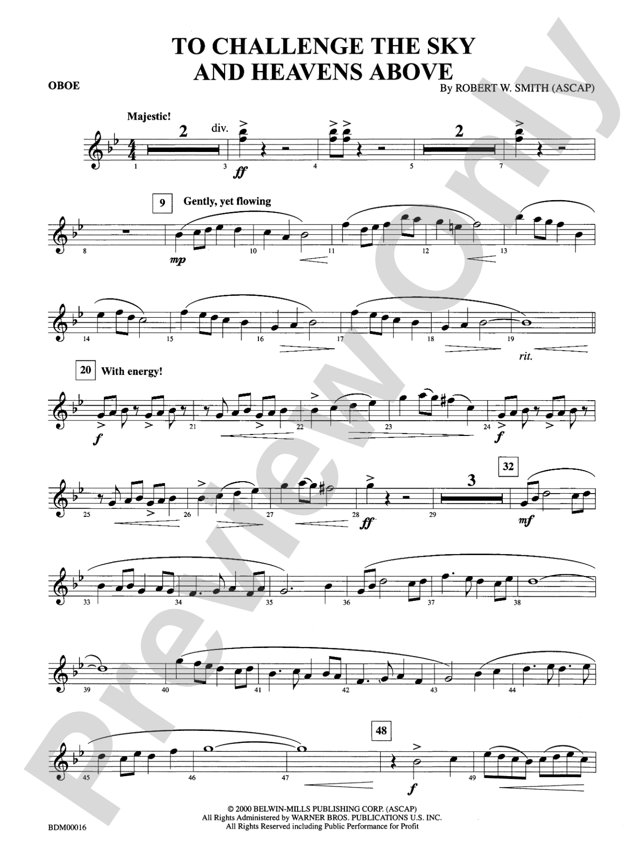 To Challenge the Sky and Heavens Above: Oboe