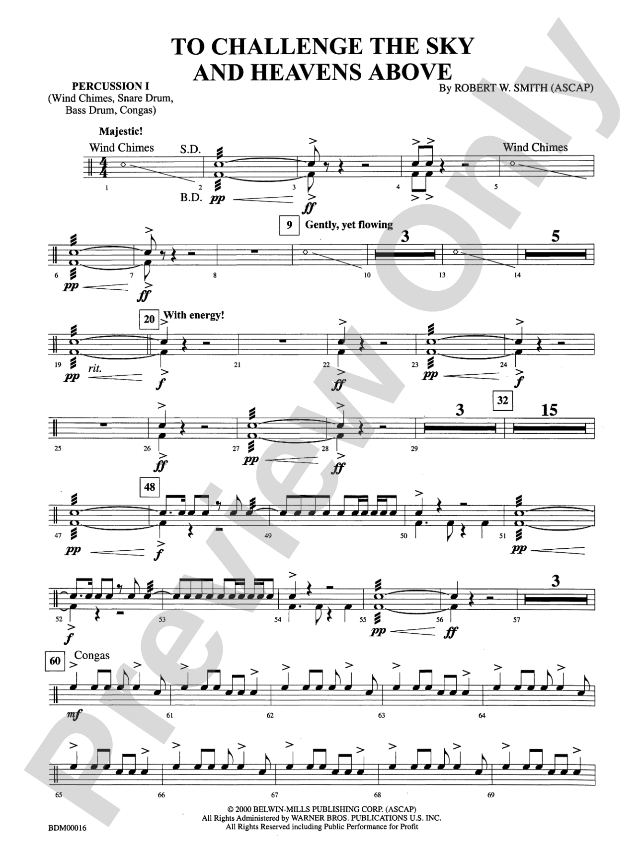 To Challenge the Sky and Heavens Above: 1st Percussion