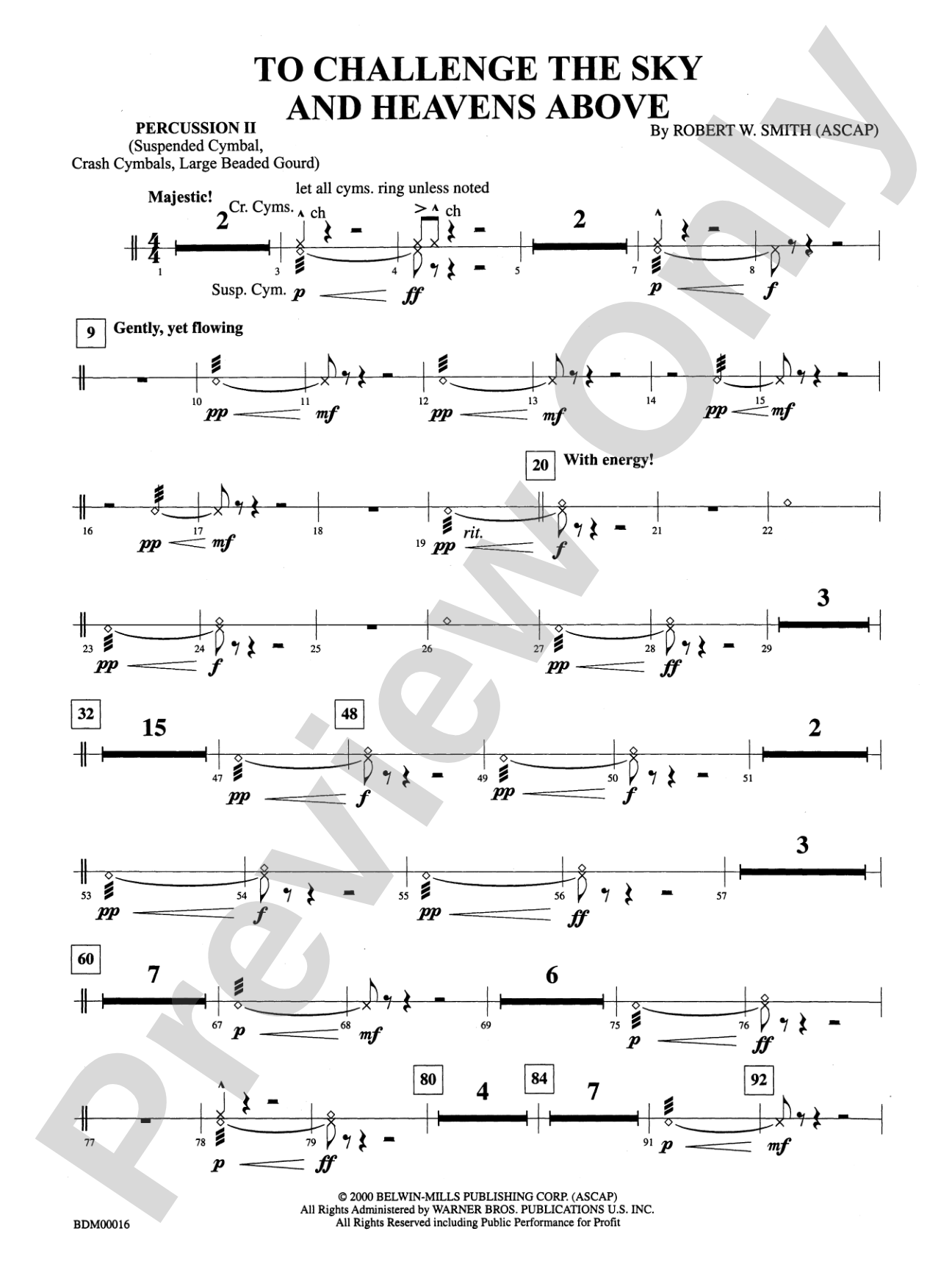 To Challenge the Sky and Heavens Above: 2nd Percussion