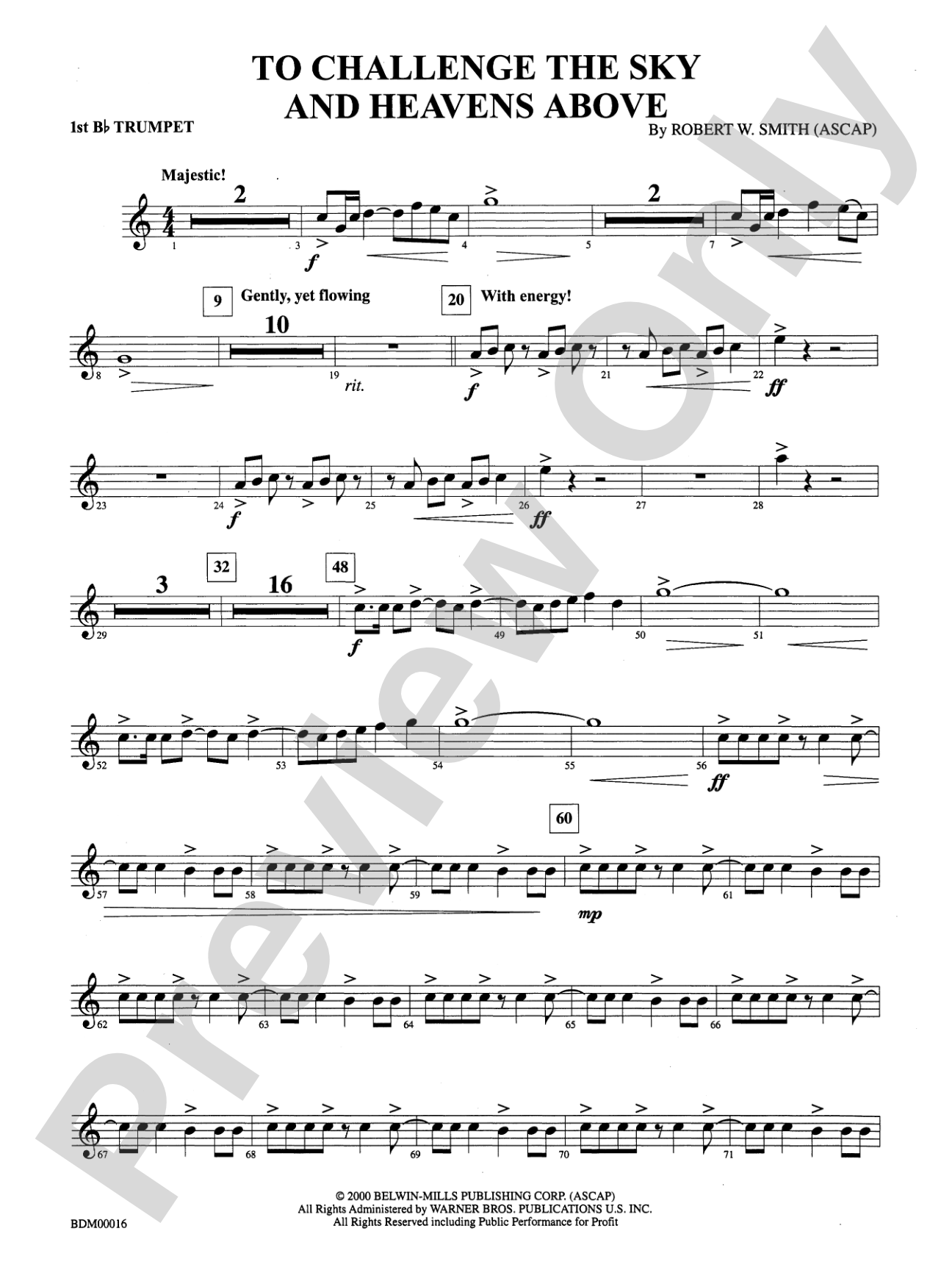 To Challenge the Sky and Heavens Above: 1st B-flat Trumpet
