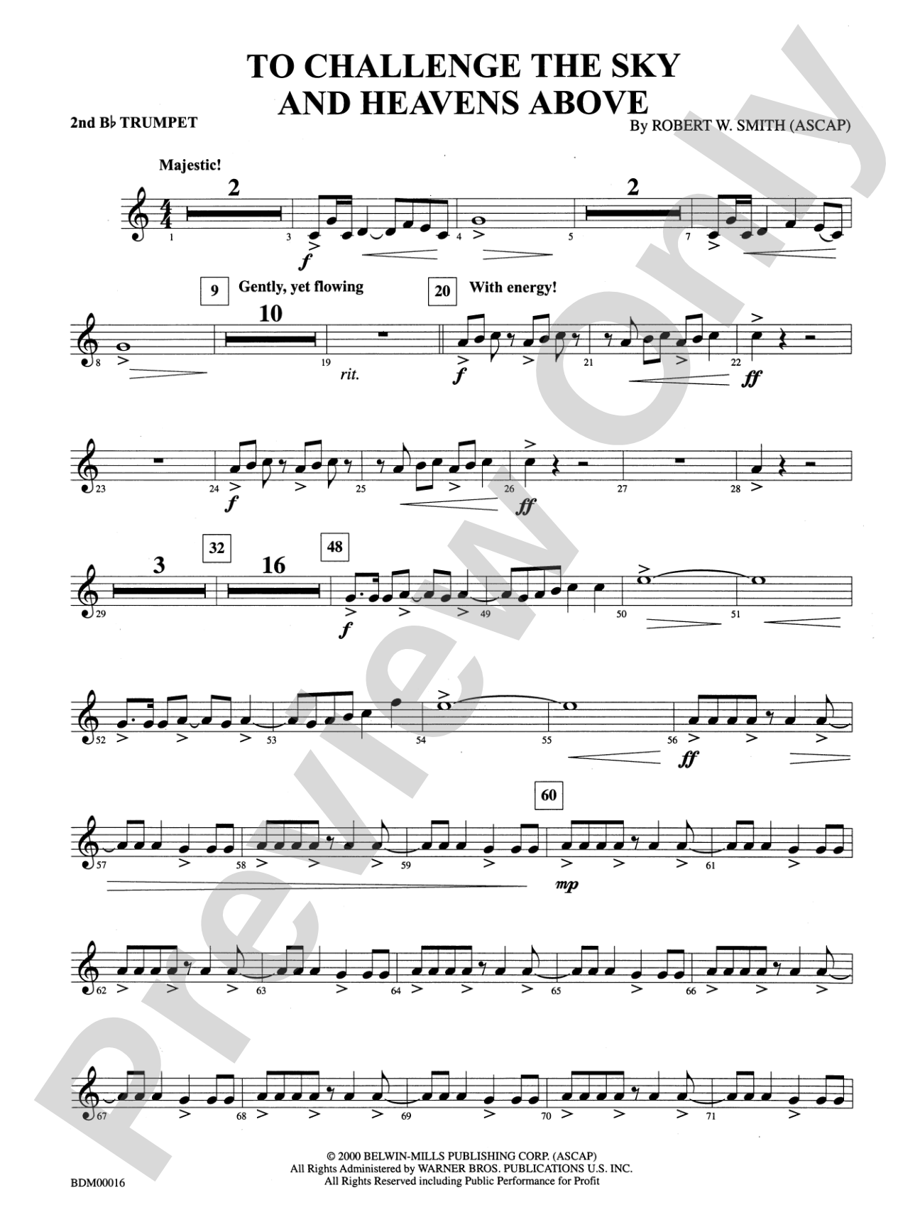 To Challenge the Sky and Heavens Above: 2nd B-flat Trumpet