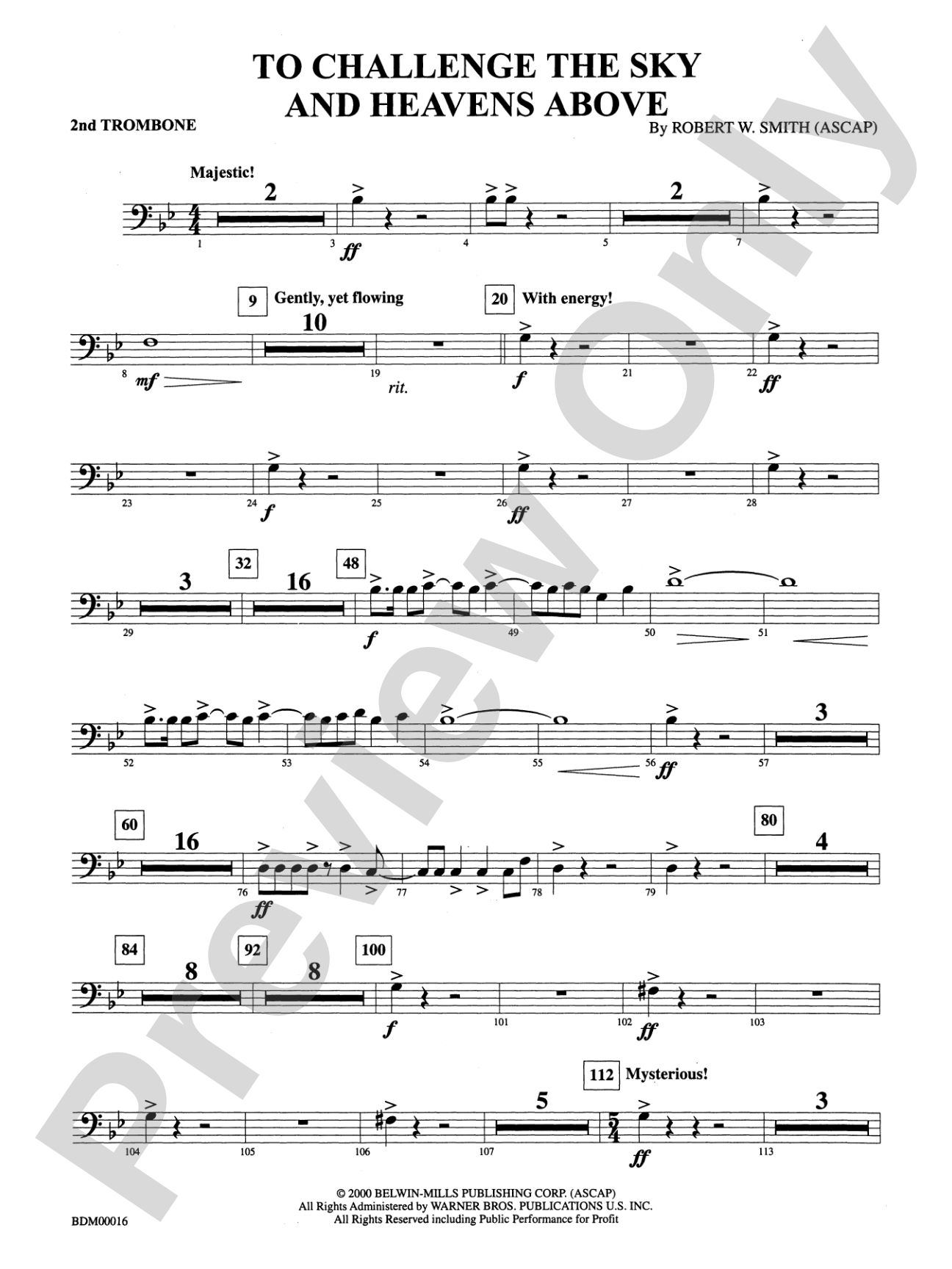 To Challenge the Sky and Heavens Above: 2nd Trombone