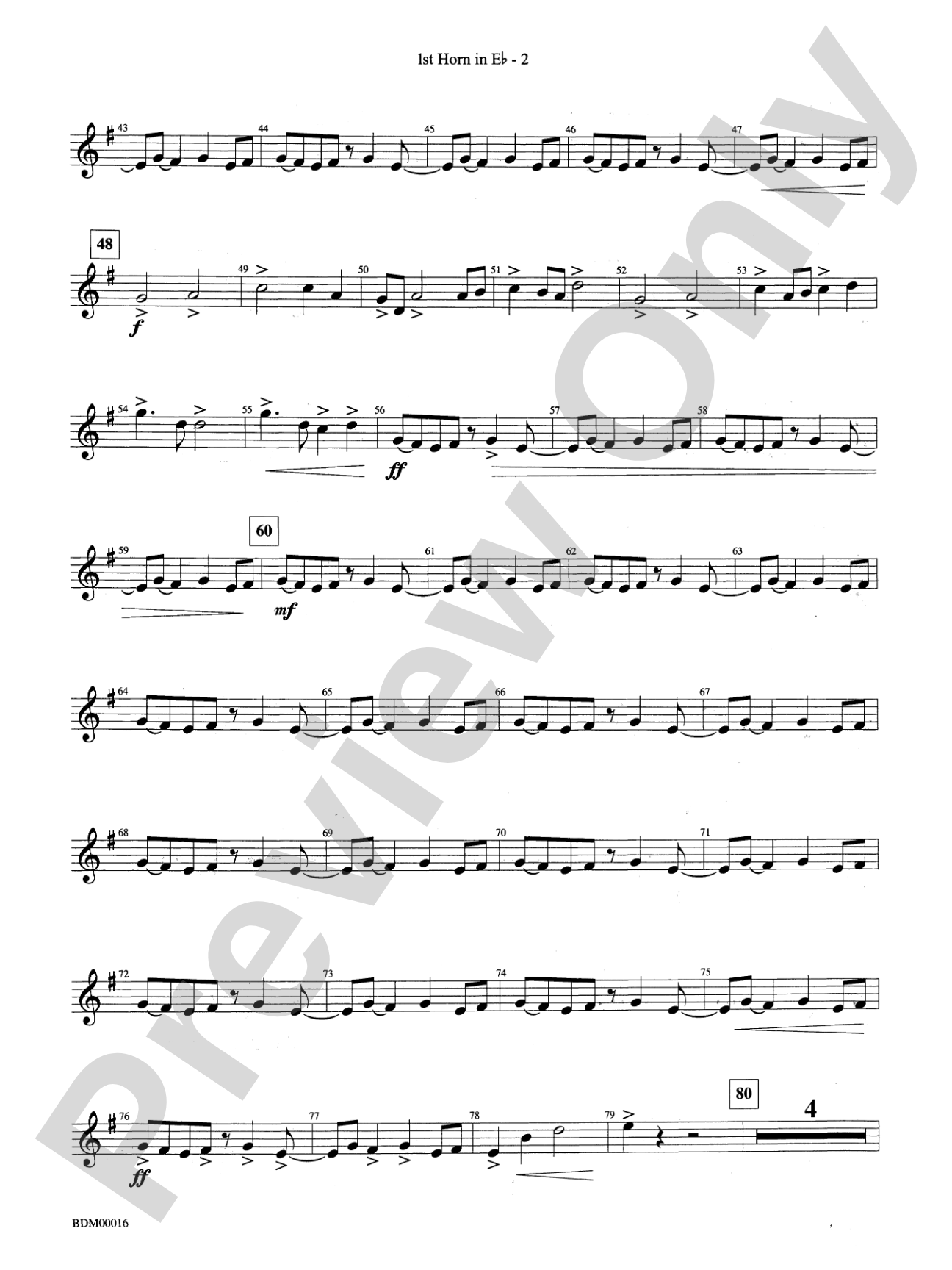 To Challenge the Sky and Heavens Above: (wp) 1st Horn in E-flat