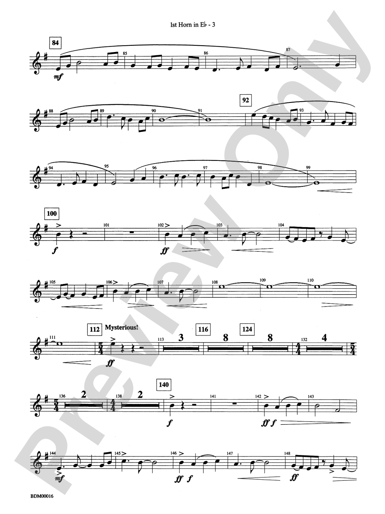 To Challenge the Sky and Heavens Above: (wp) 1st Horn in E-flat