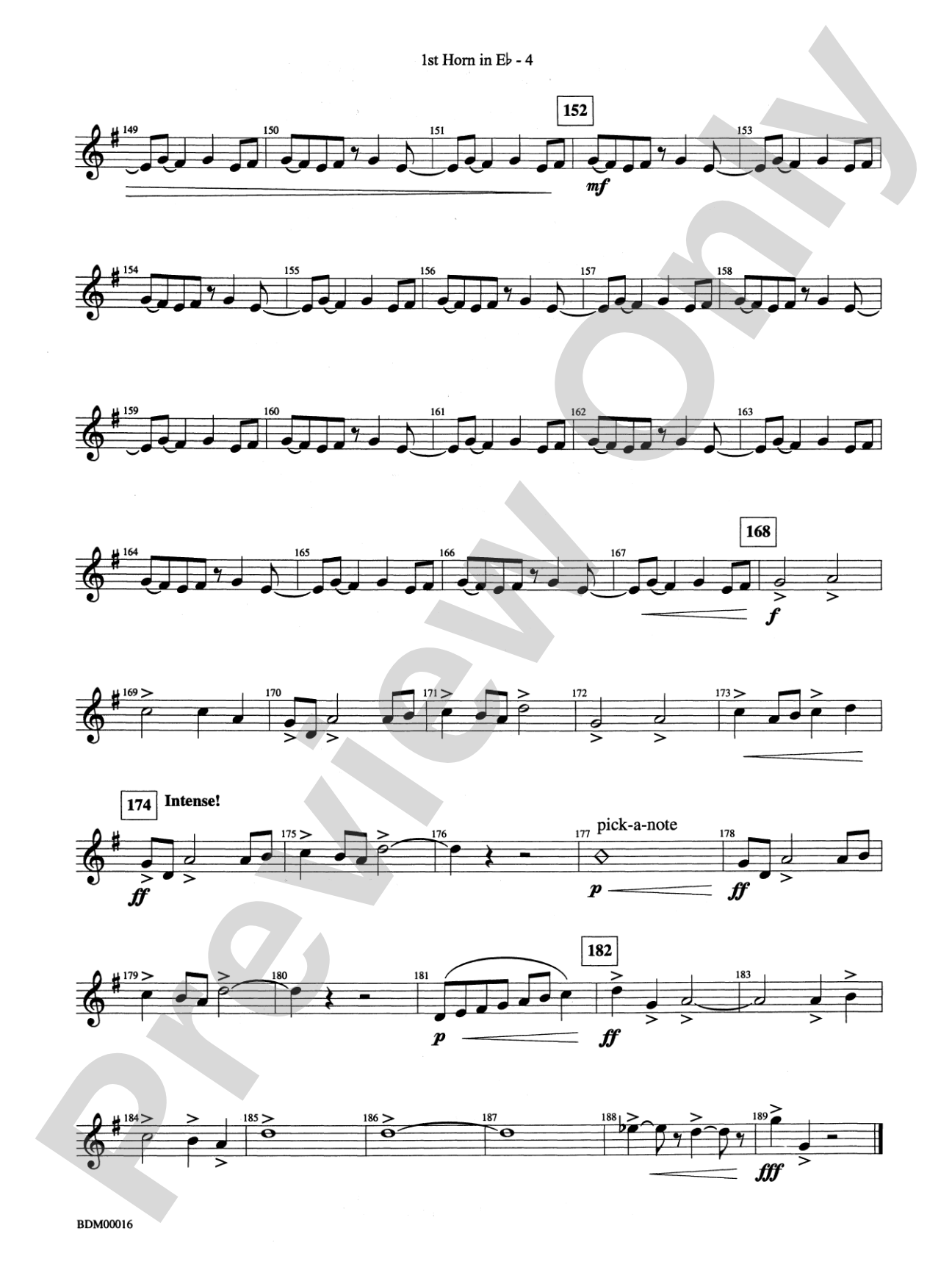 To Challenge the Sky and Heavens Above: (wp) 1st Horn in E-flat