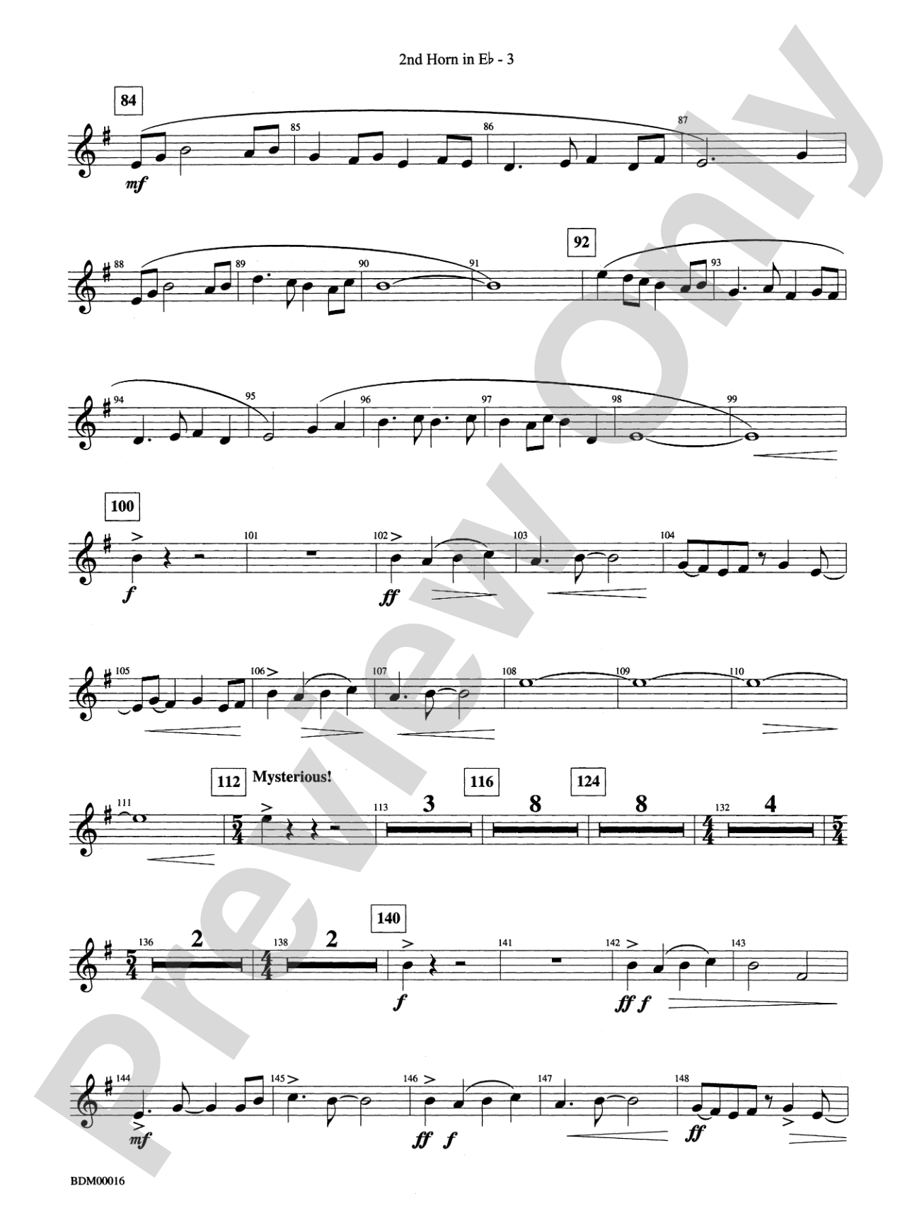 To Challenge the Sky and Heavens Above: (wp) 2nd Horn in E-flat
