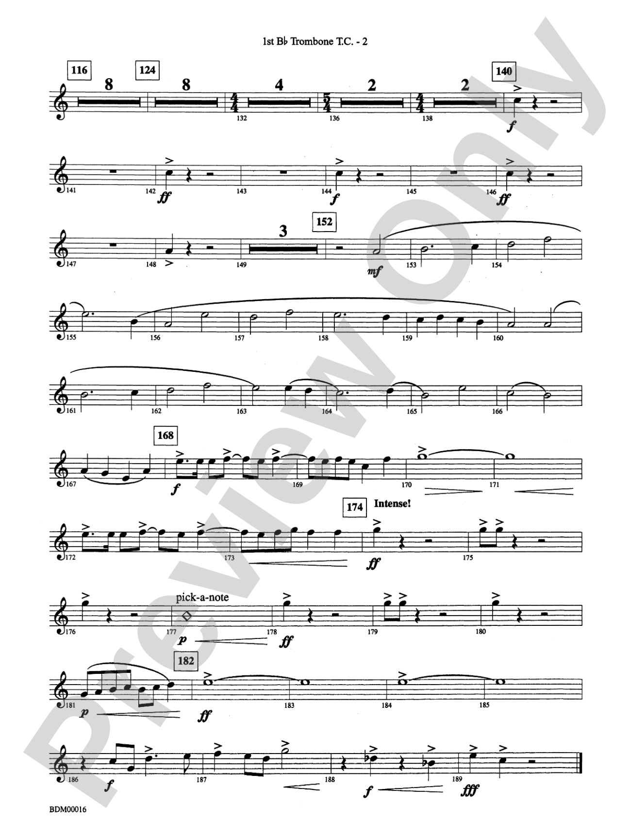 To Challenge the Sky and Heavens Above: (wp) 1st B-flat Trombone T.C.