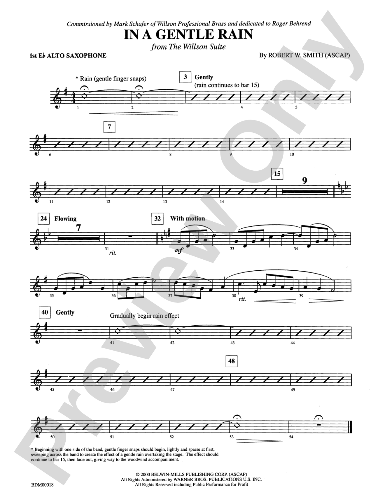 In a Gentle Rain: E-flat Alto Saxophone
