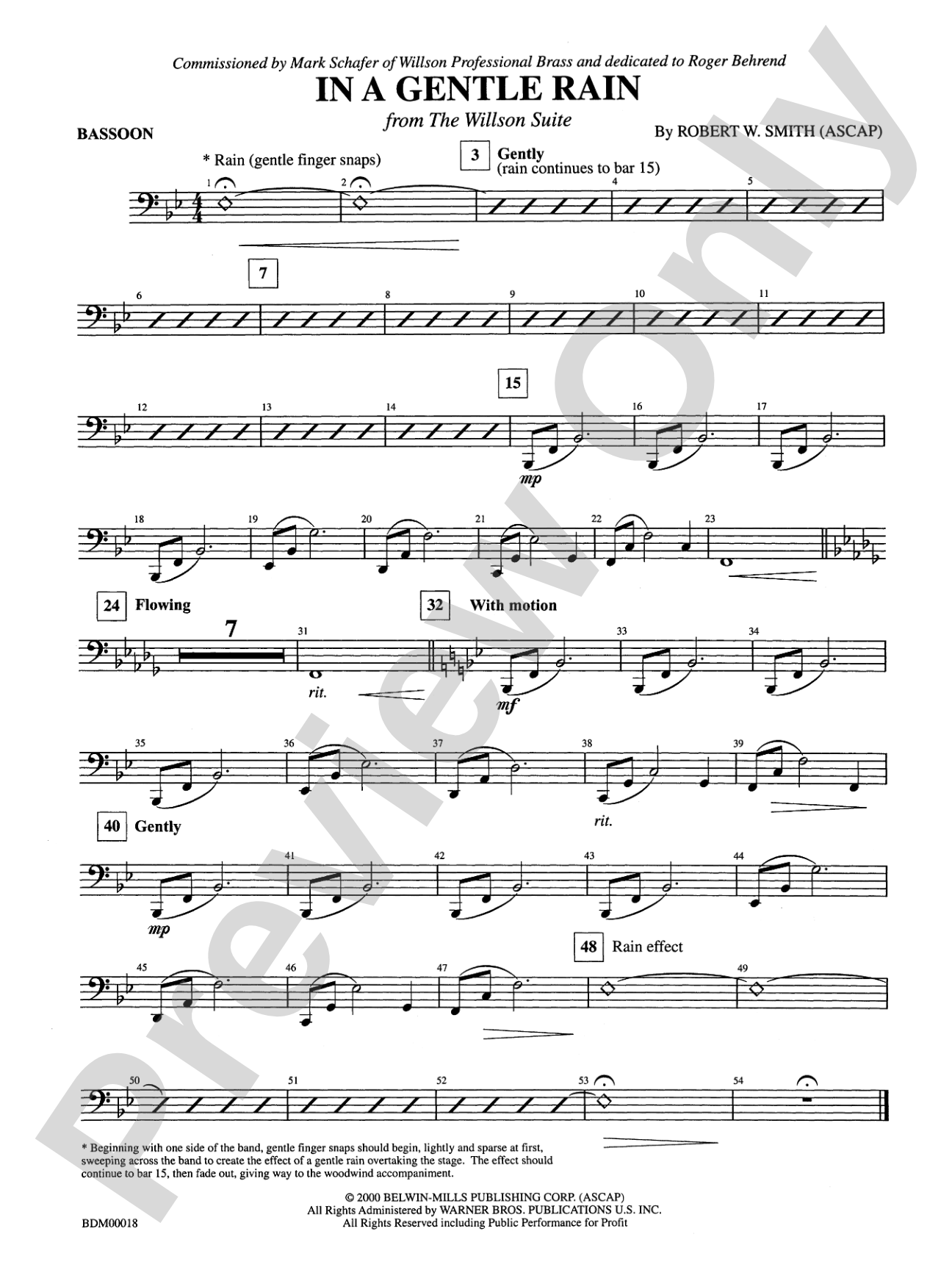 In a Gentle Rain: Bassoon