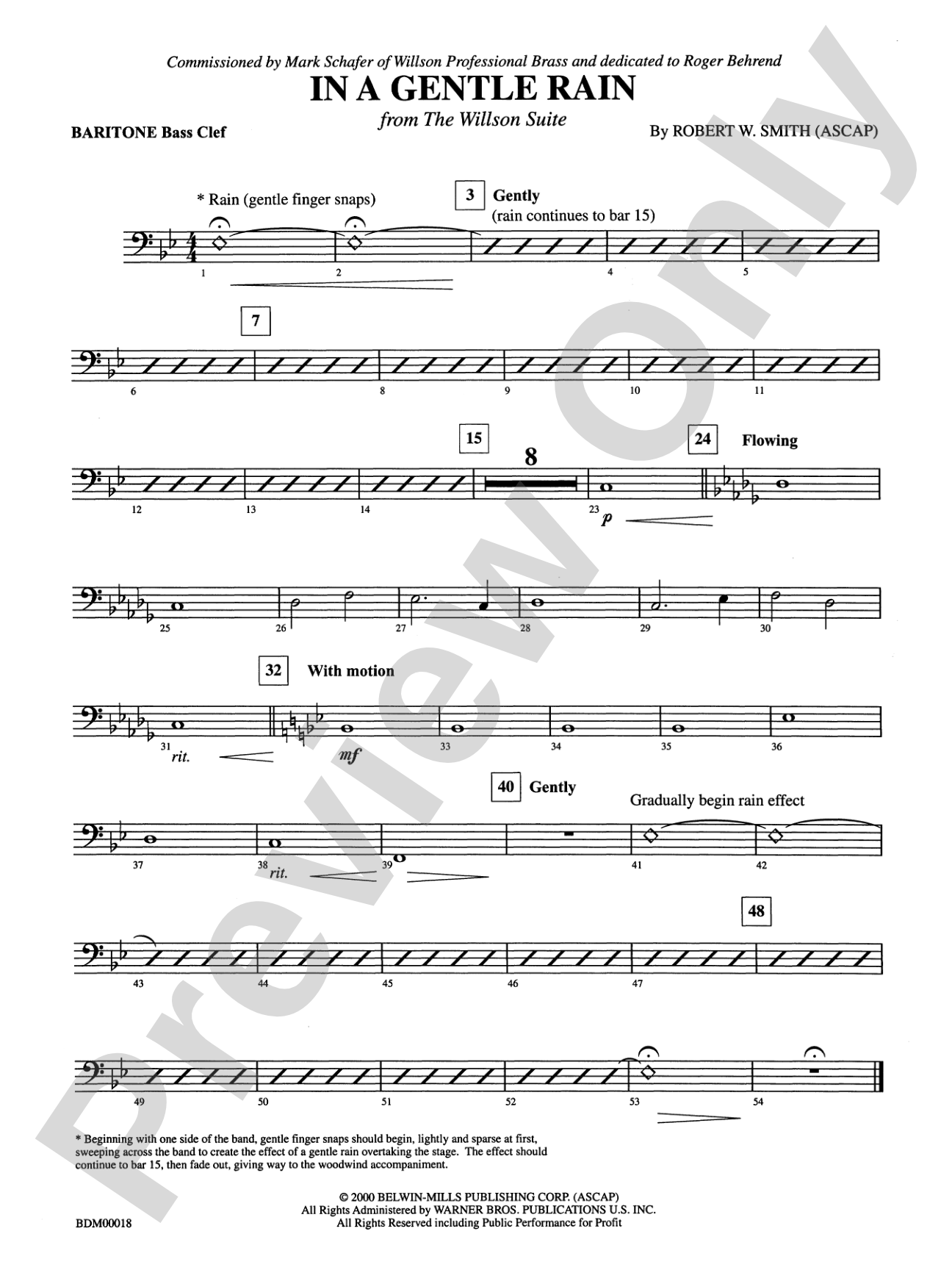 In a Gentle Rain: Baritone B.C.