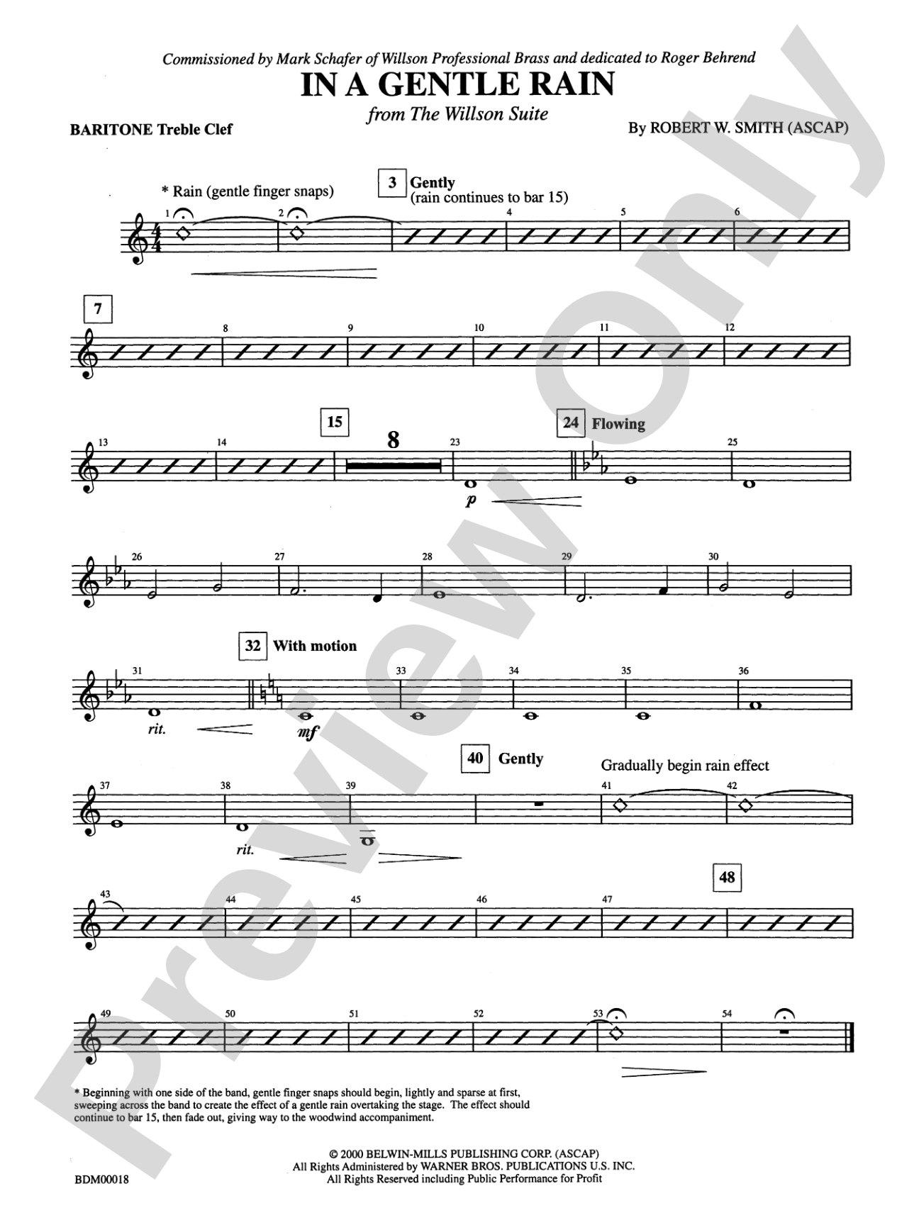 In a Gentle Rain: Baritone T.C.