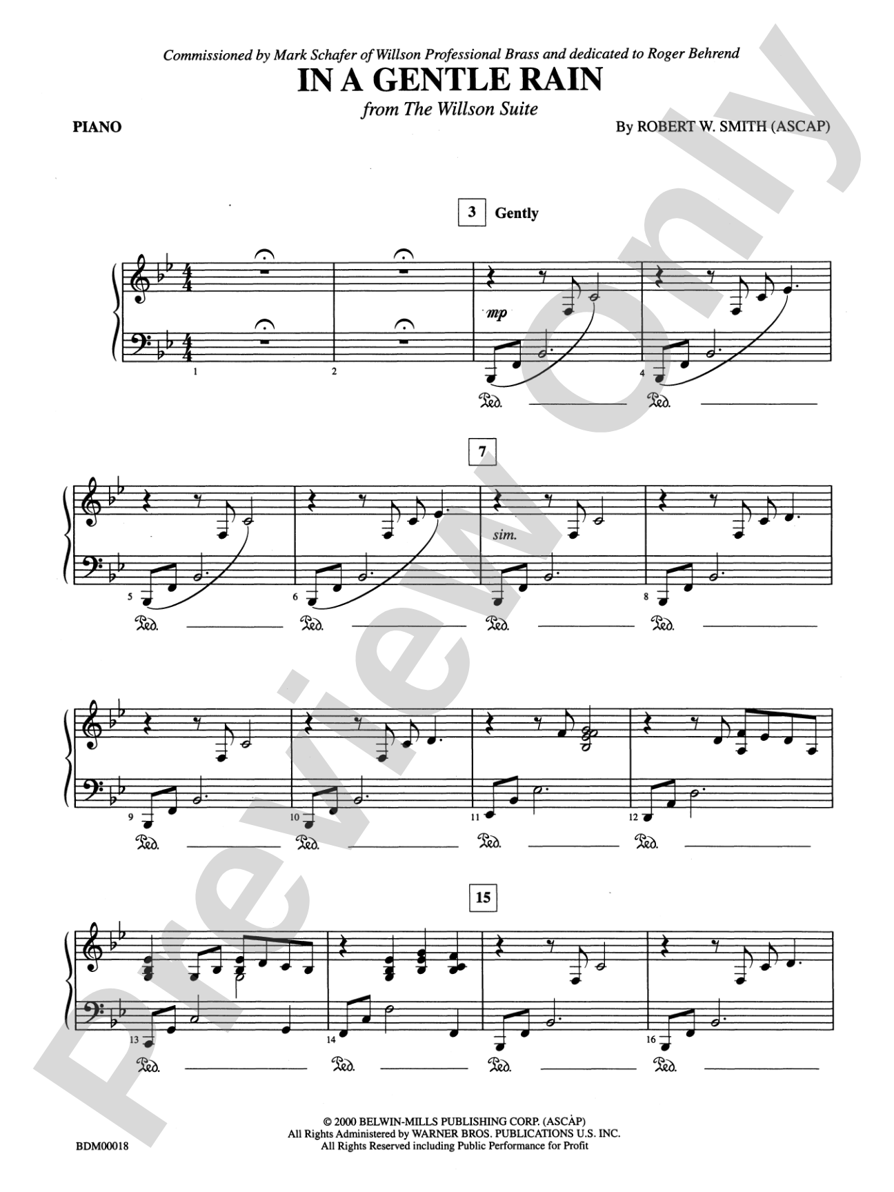 In a Gentle Rain: Piano Accompaniment | Digital Sheet Music