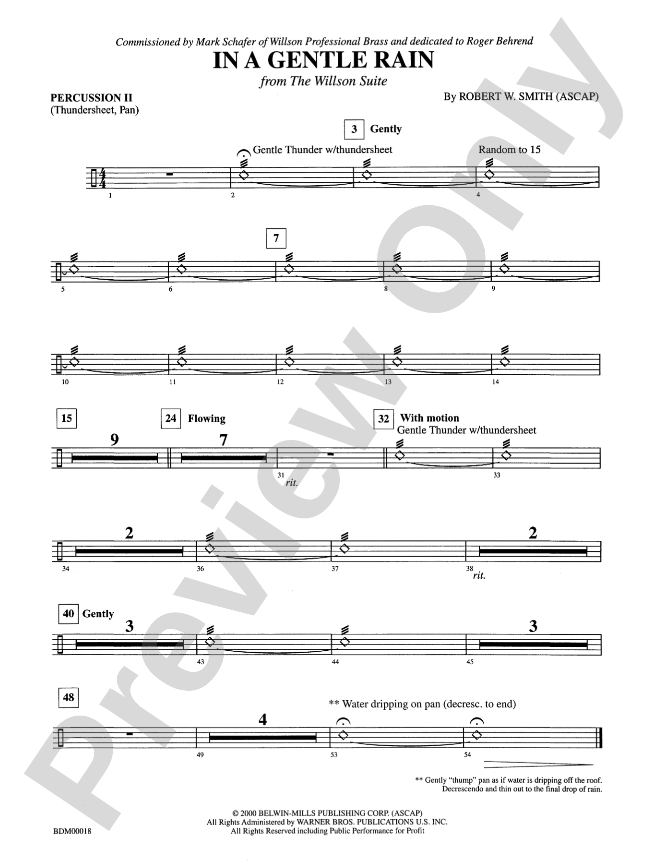 In a Gentle Rain: 2nd Percussion