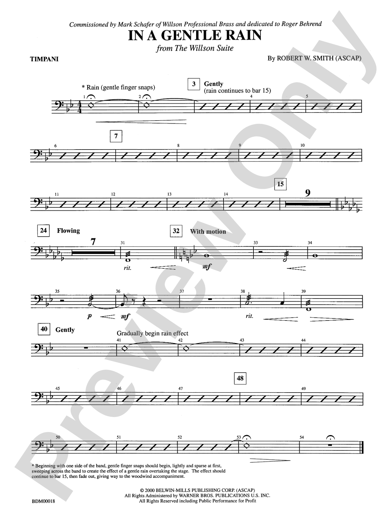 In a Gentle Rain: Timpani