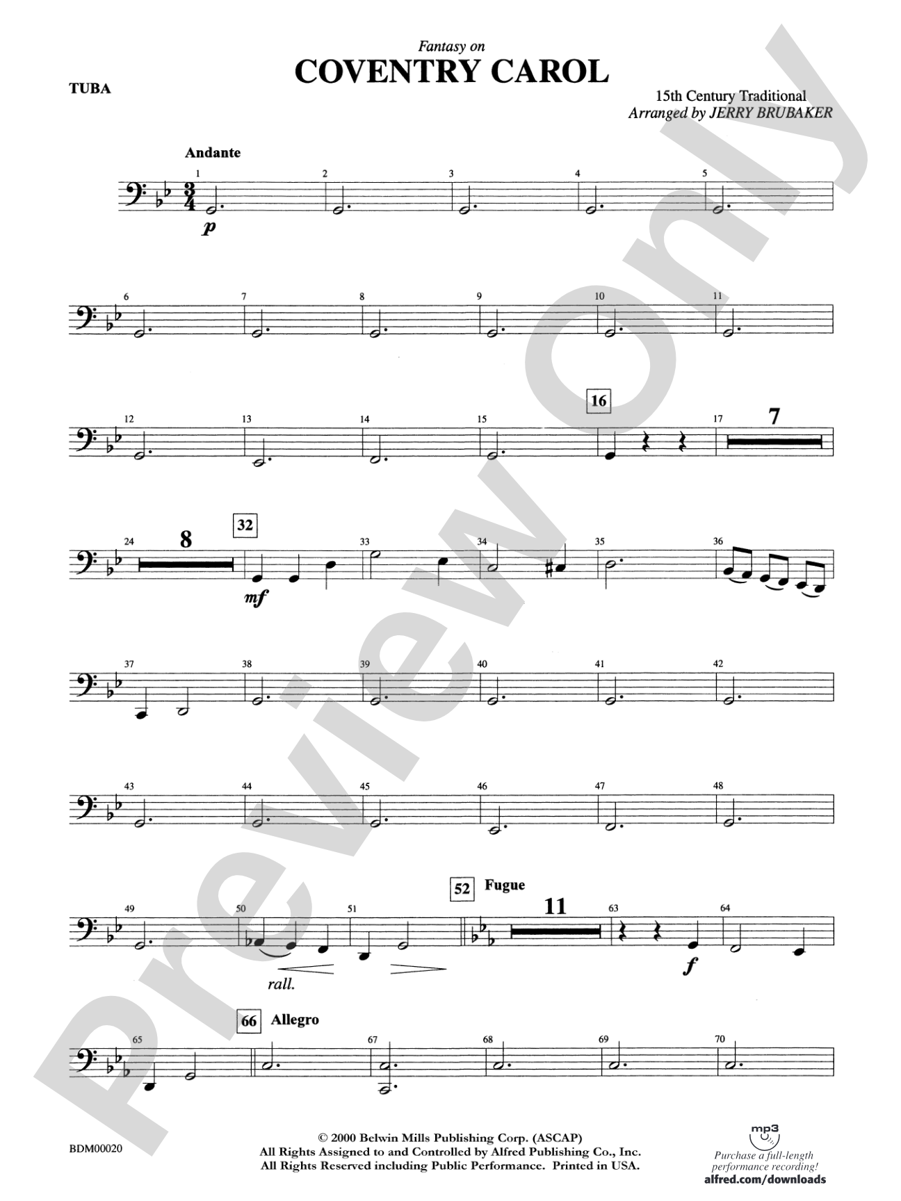 Coventry Carol: Tuba