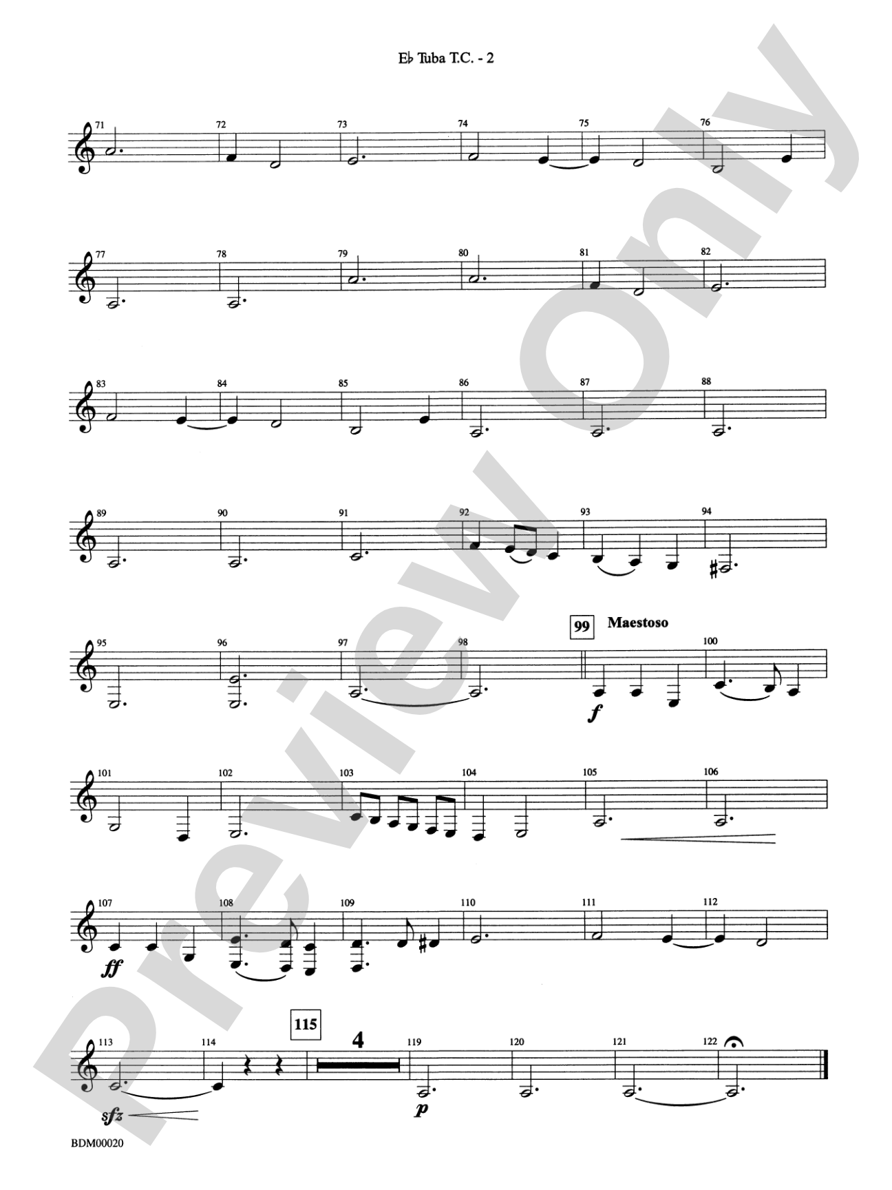 Coventry Carol: (wp) E-flat Tuba T.C.
