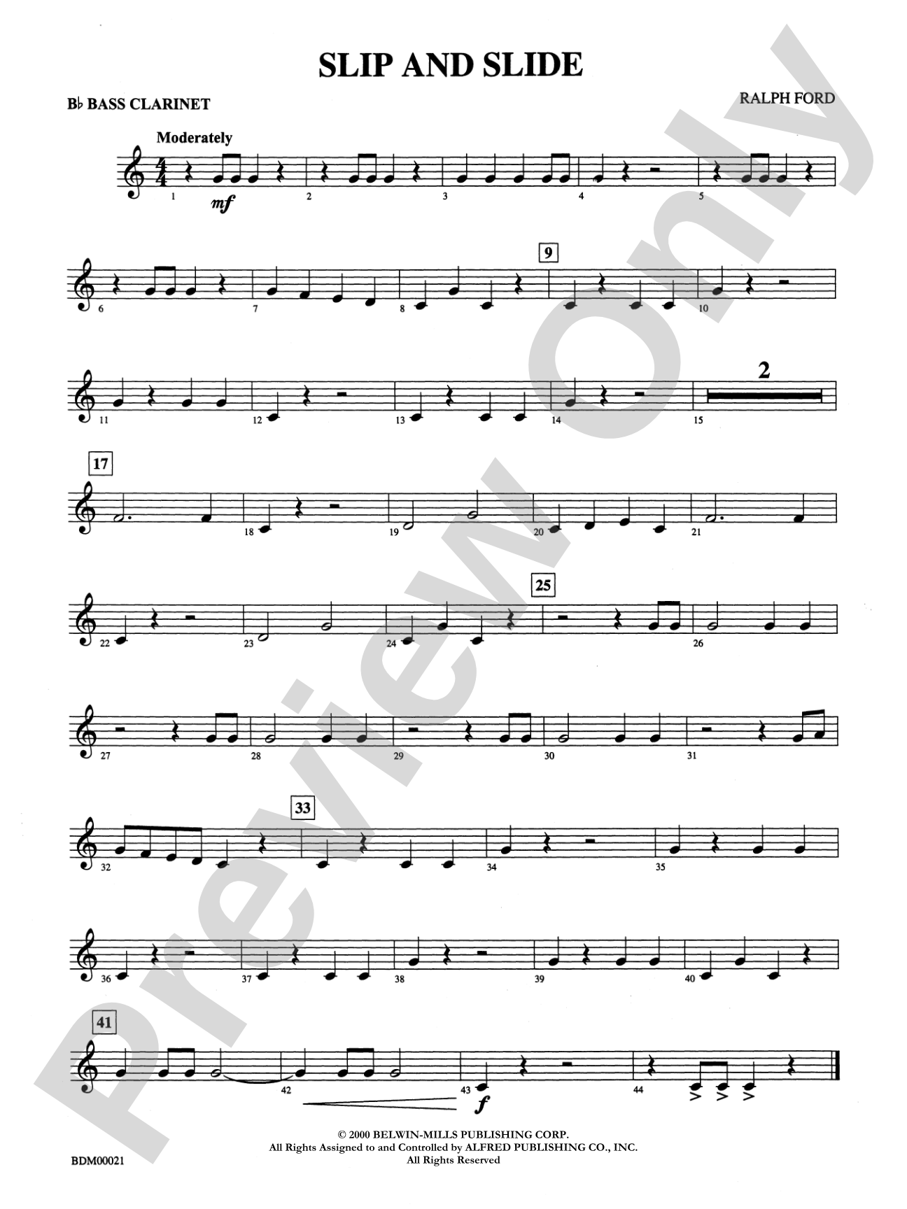 Slip and Slide: B-flat Bass Clarinet
