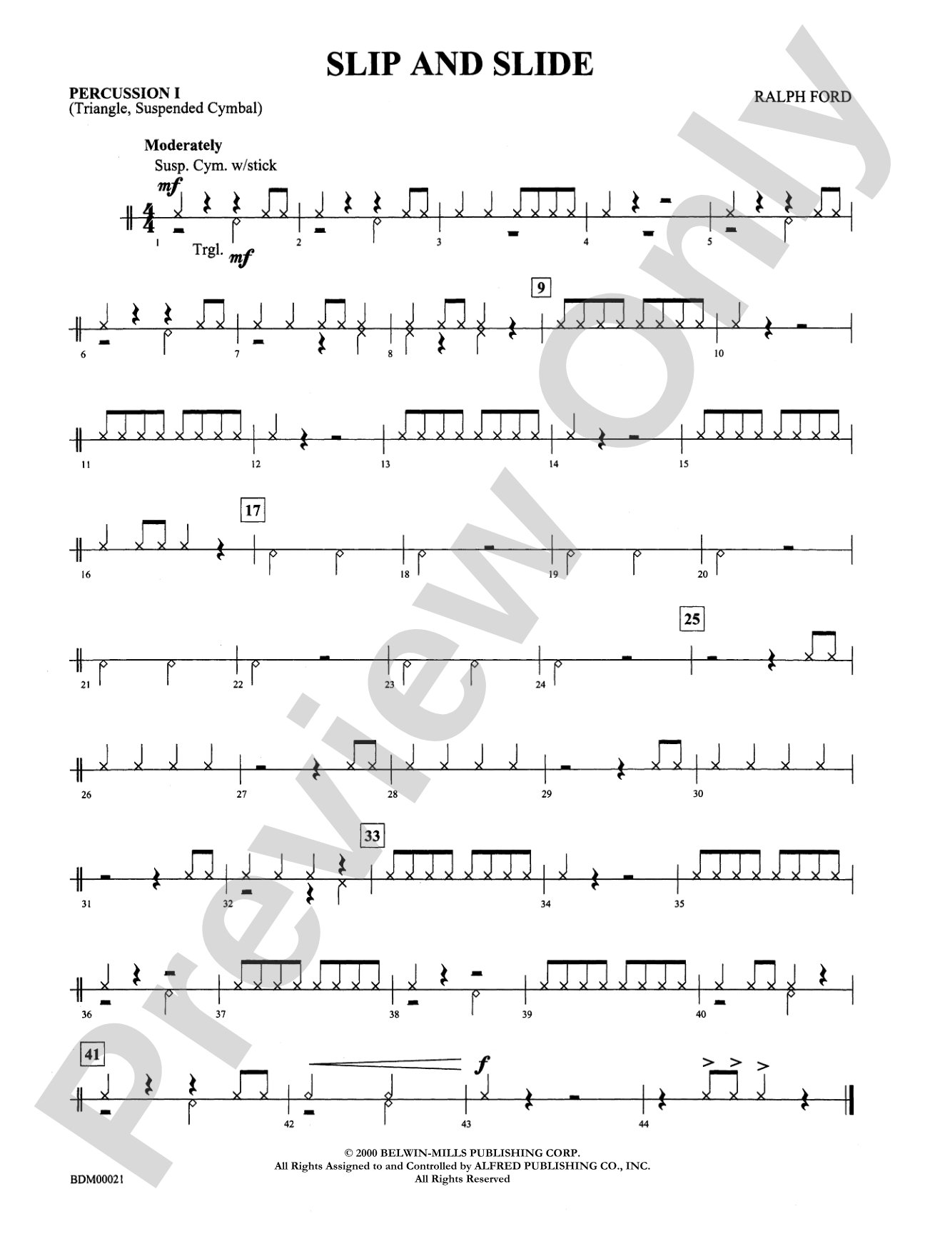 Slip and Slide: 1st Percussion