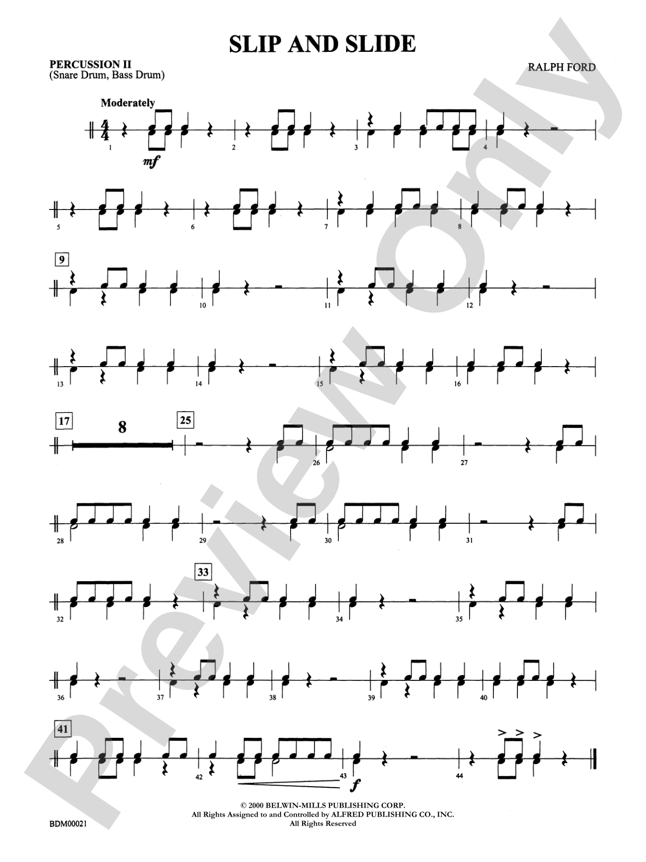 Slip and Slide: 2nd Percussion
