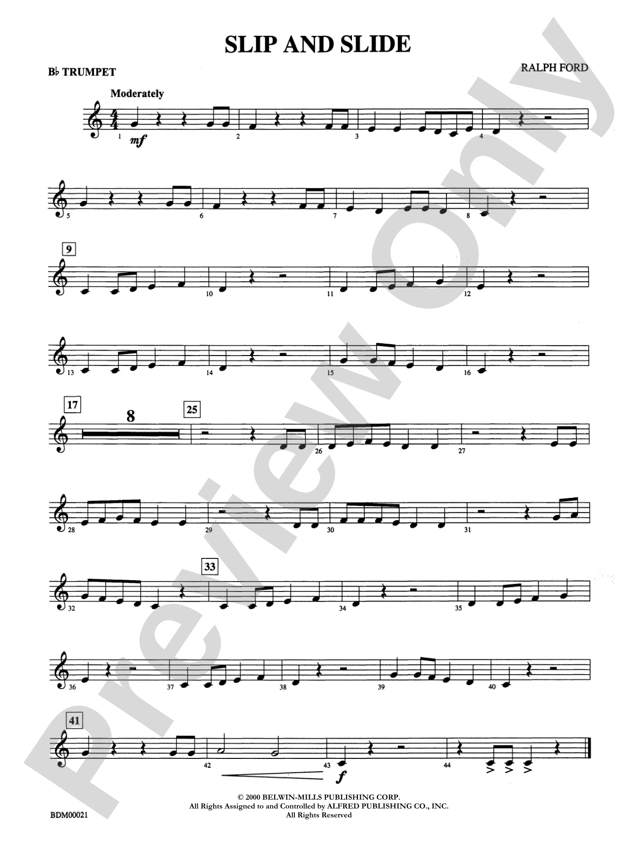 Slip and Slide: 1st B-flat Trumpet