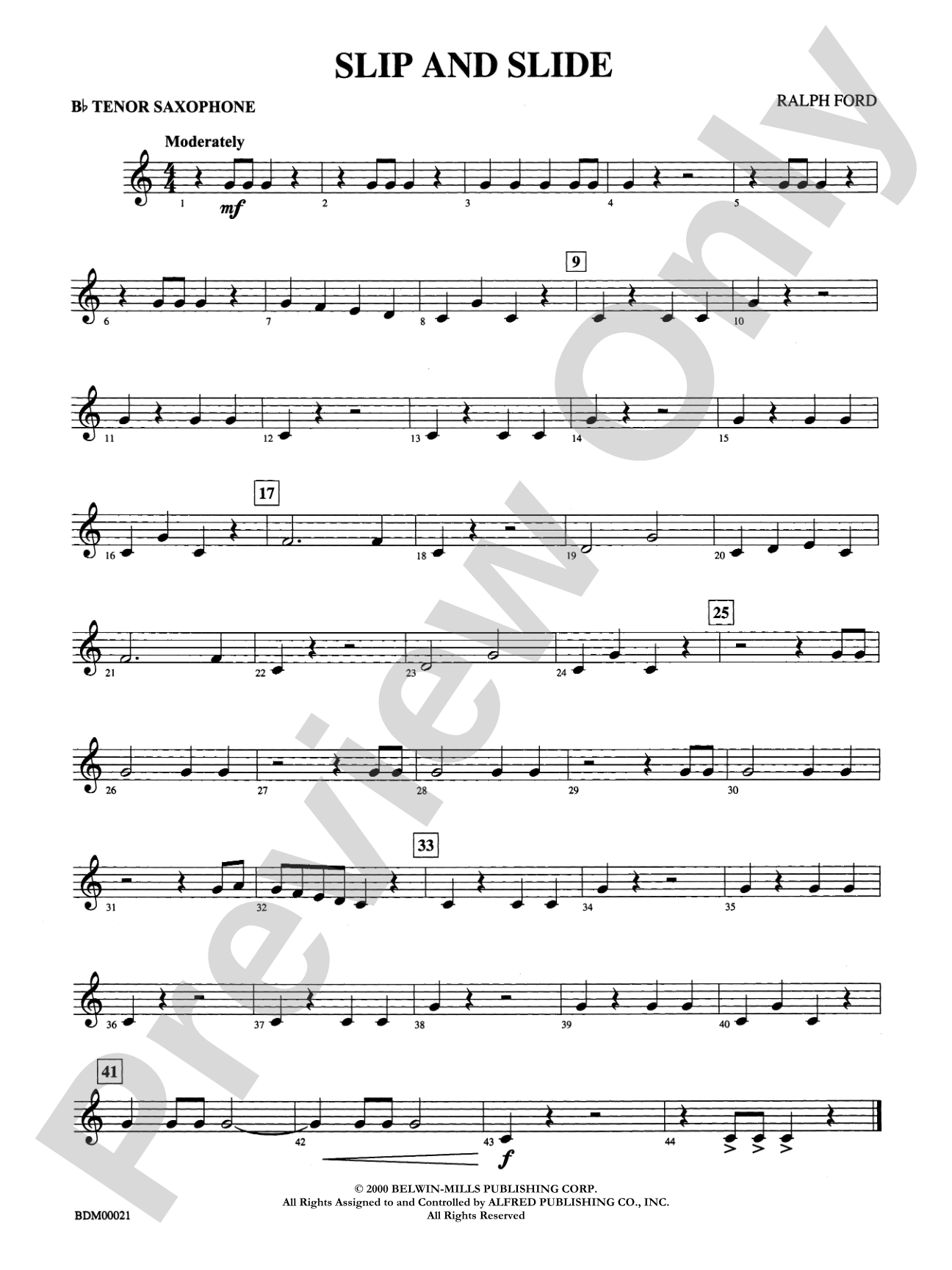 Slip and Slide: B-flat Tenor Saxophone