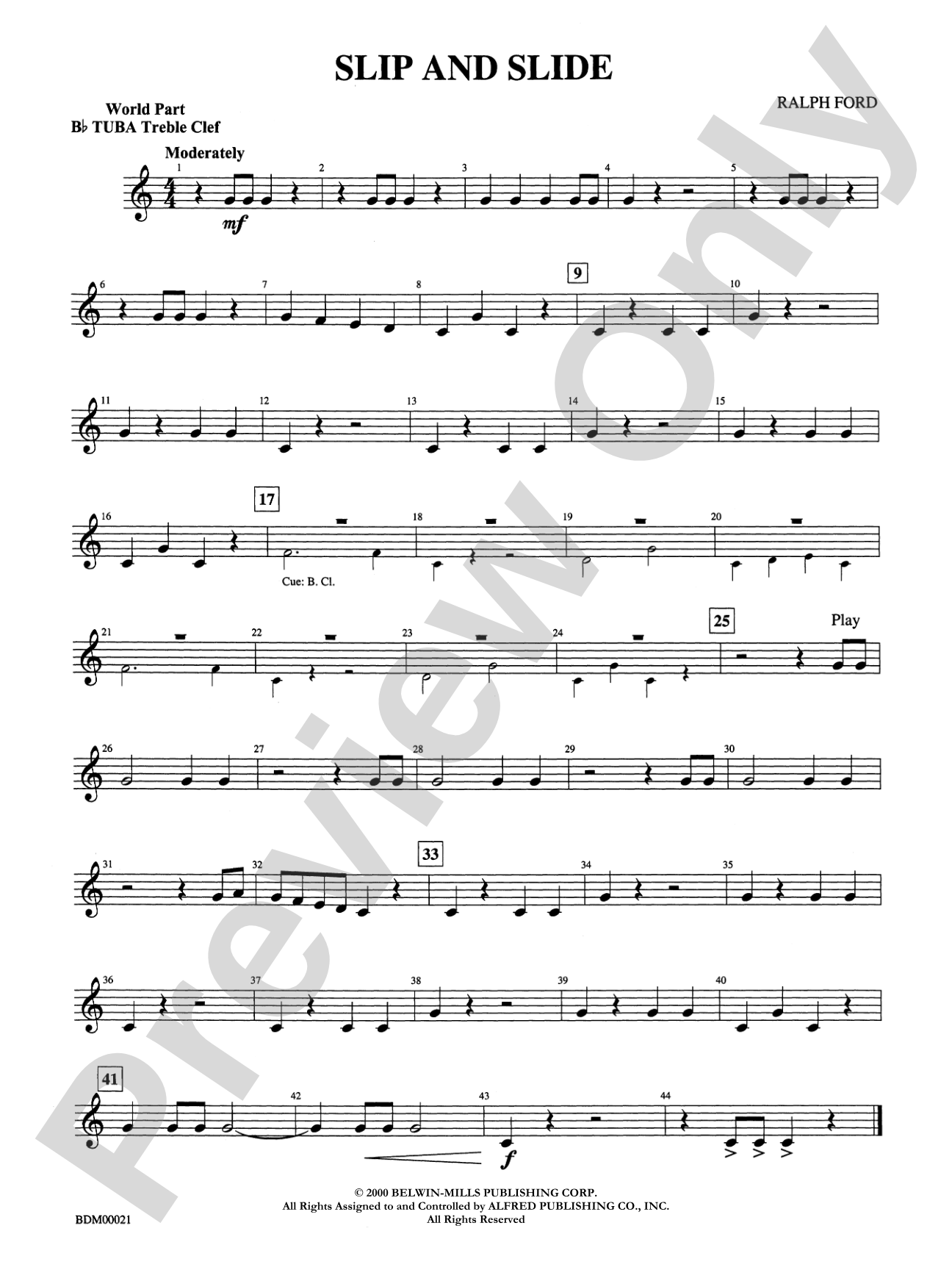 Slip and Slide: (wp) B-flat Tuba T.C.