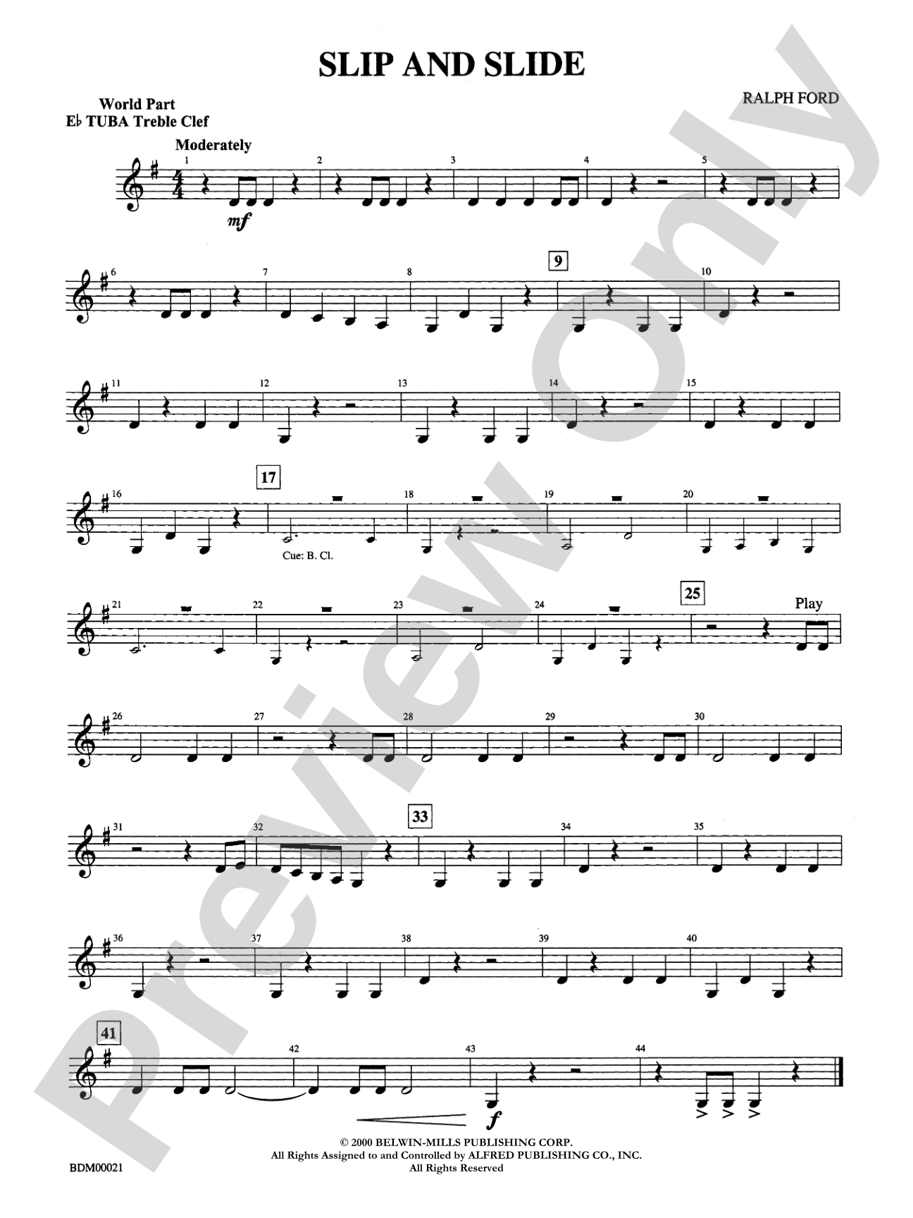 Slip and Slide: (wp) E-flat Tuba T.C.