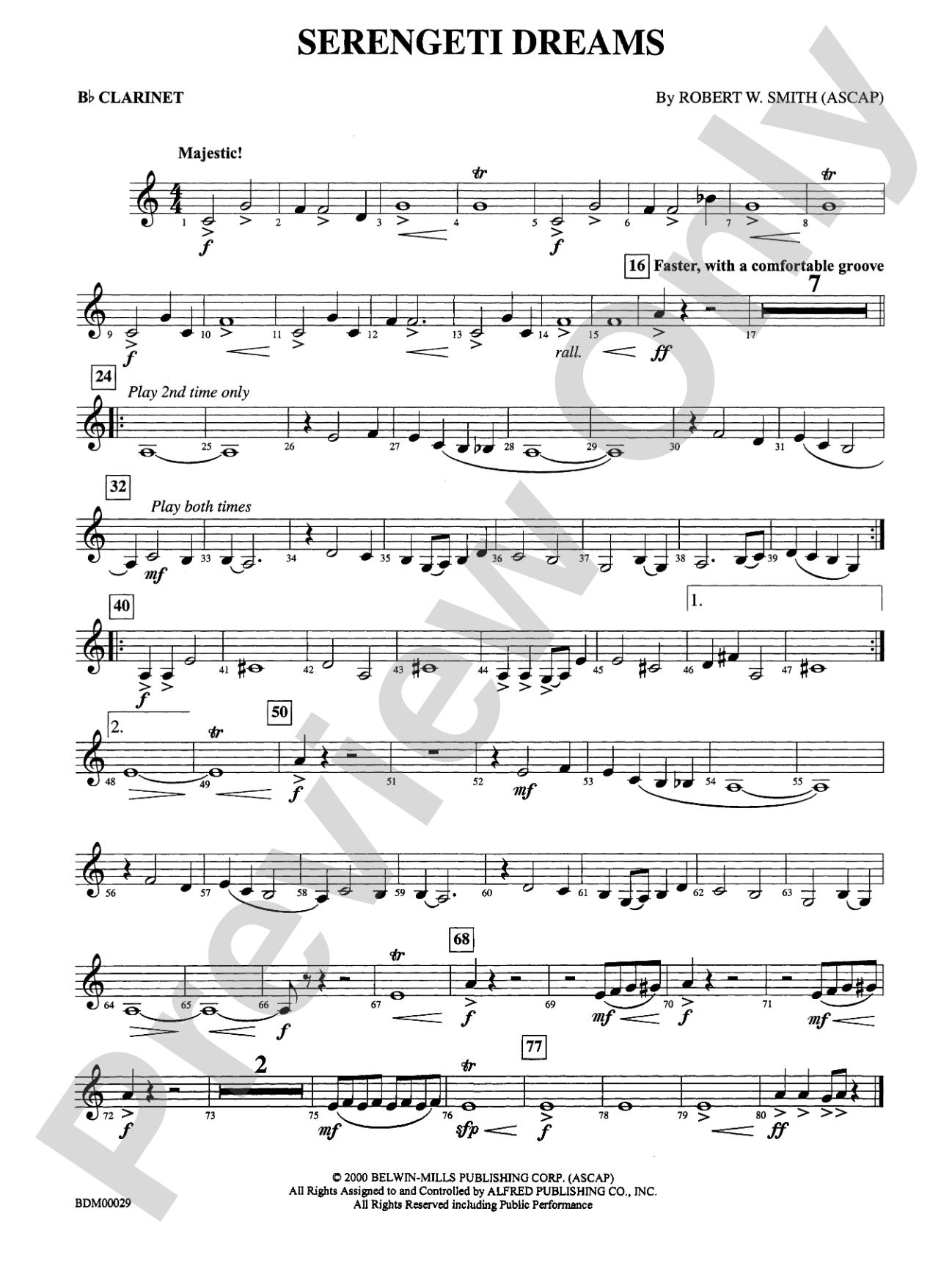 Serengeti Dreams: 1st B-flat Clarinet
