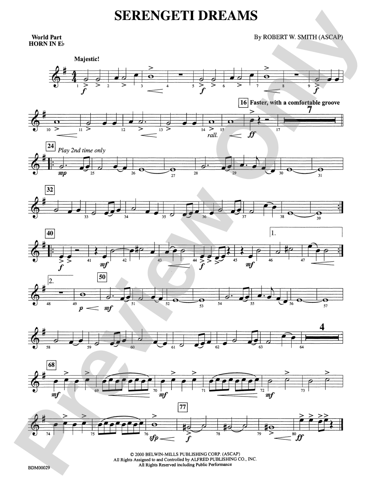 Serengeti Dreams: WP 1st Horn in E-flat