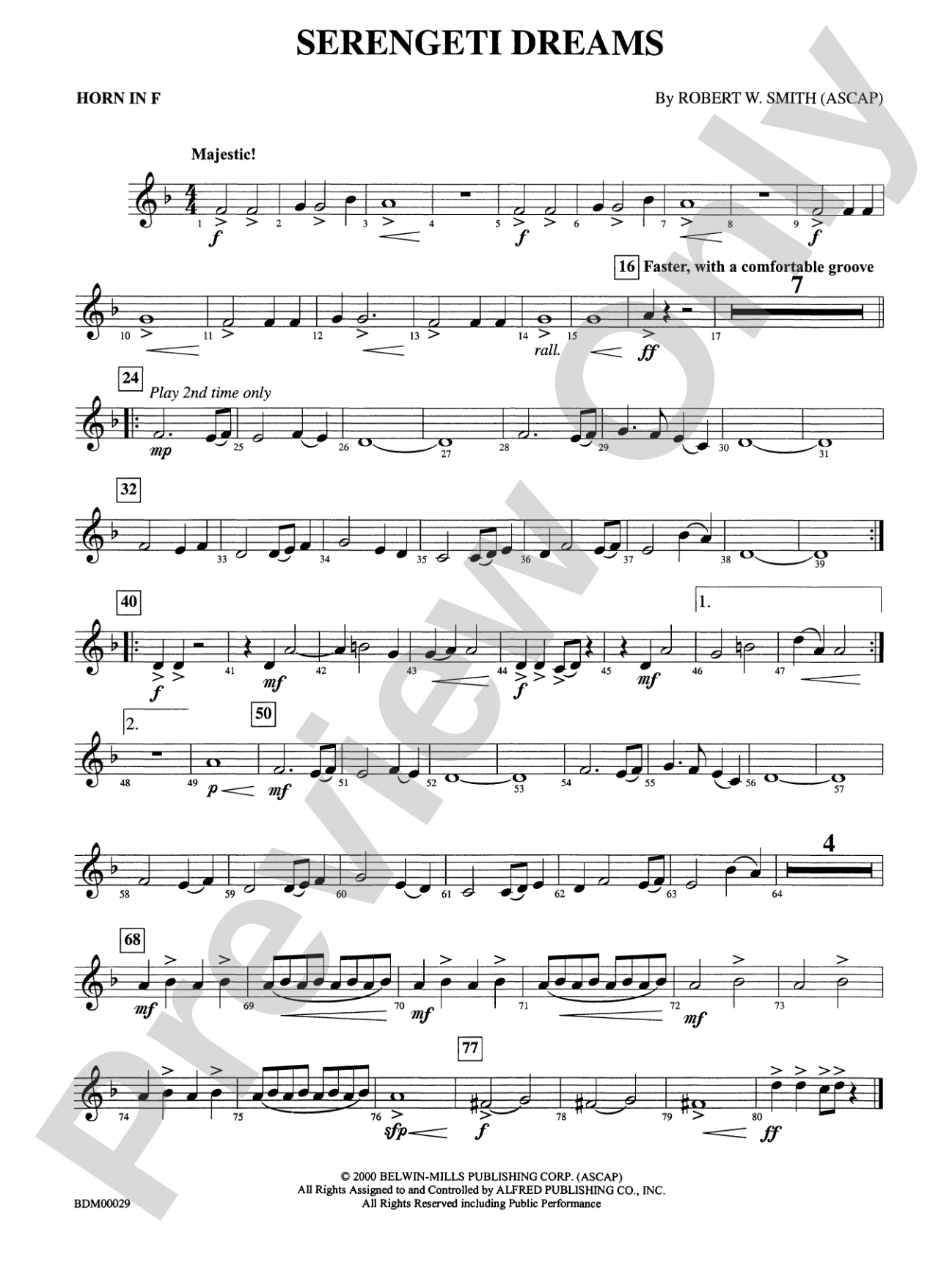 Serengeti Dreams: 1st F Horn