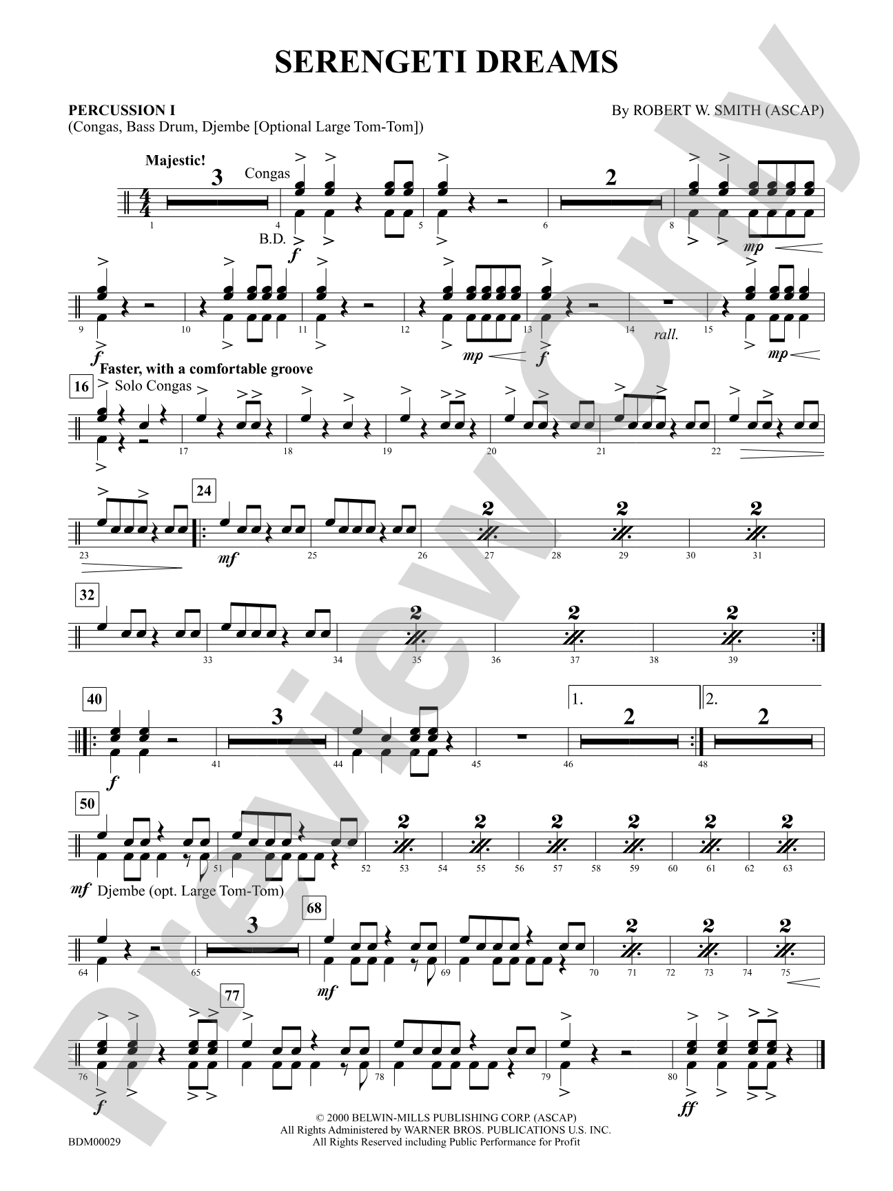 Serengeti Dreams: 1st Percussion