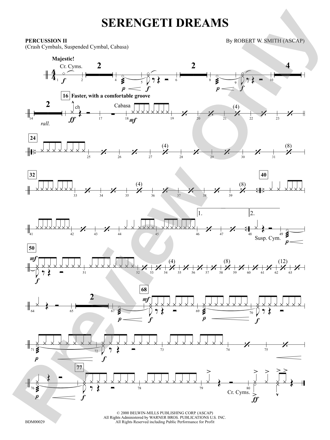 Serengeti Dreams: 2nd Percussion
