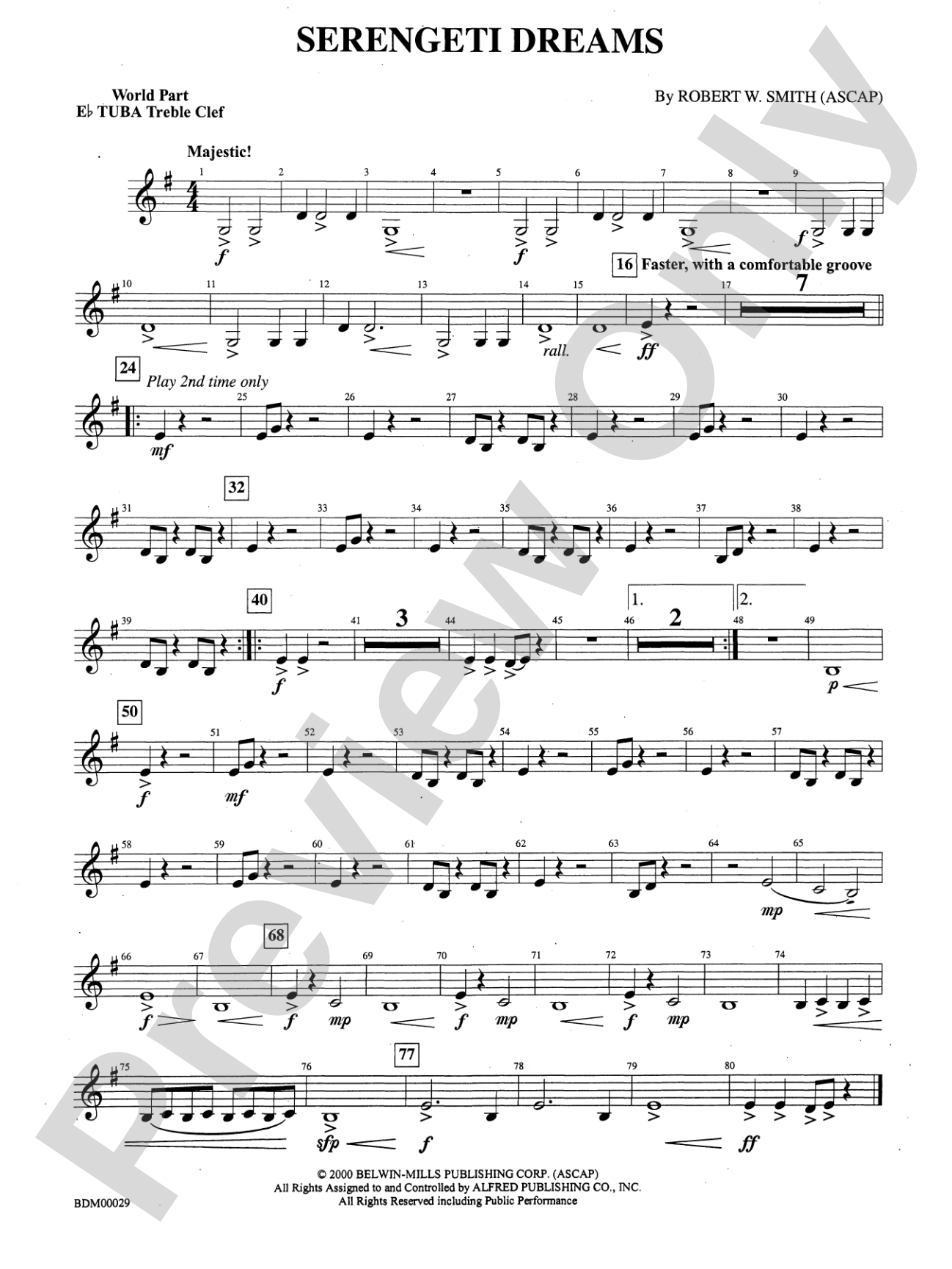 Serengeti Dreams: WP E-flat Tuba T.C.
