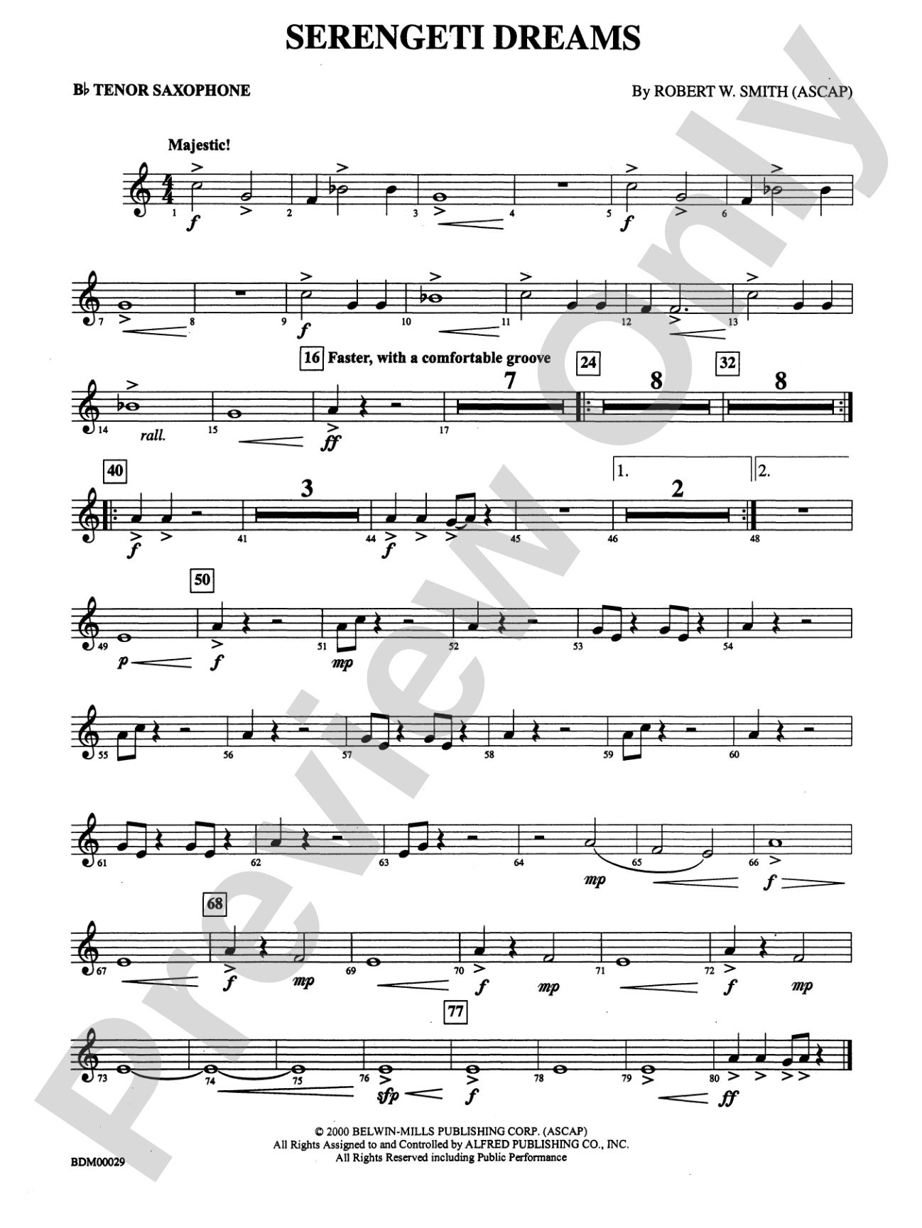 Serengeti Dreams: B-flat Tenor Saxophone